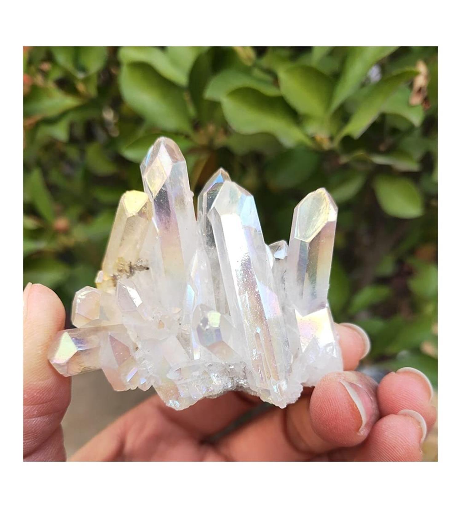 70grams Natural White Cluster Electroplating Titanium Coating Quartz Cluster StoneCrafts HOMEZHOU - Buy Online on GoSupps.com