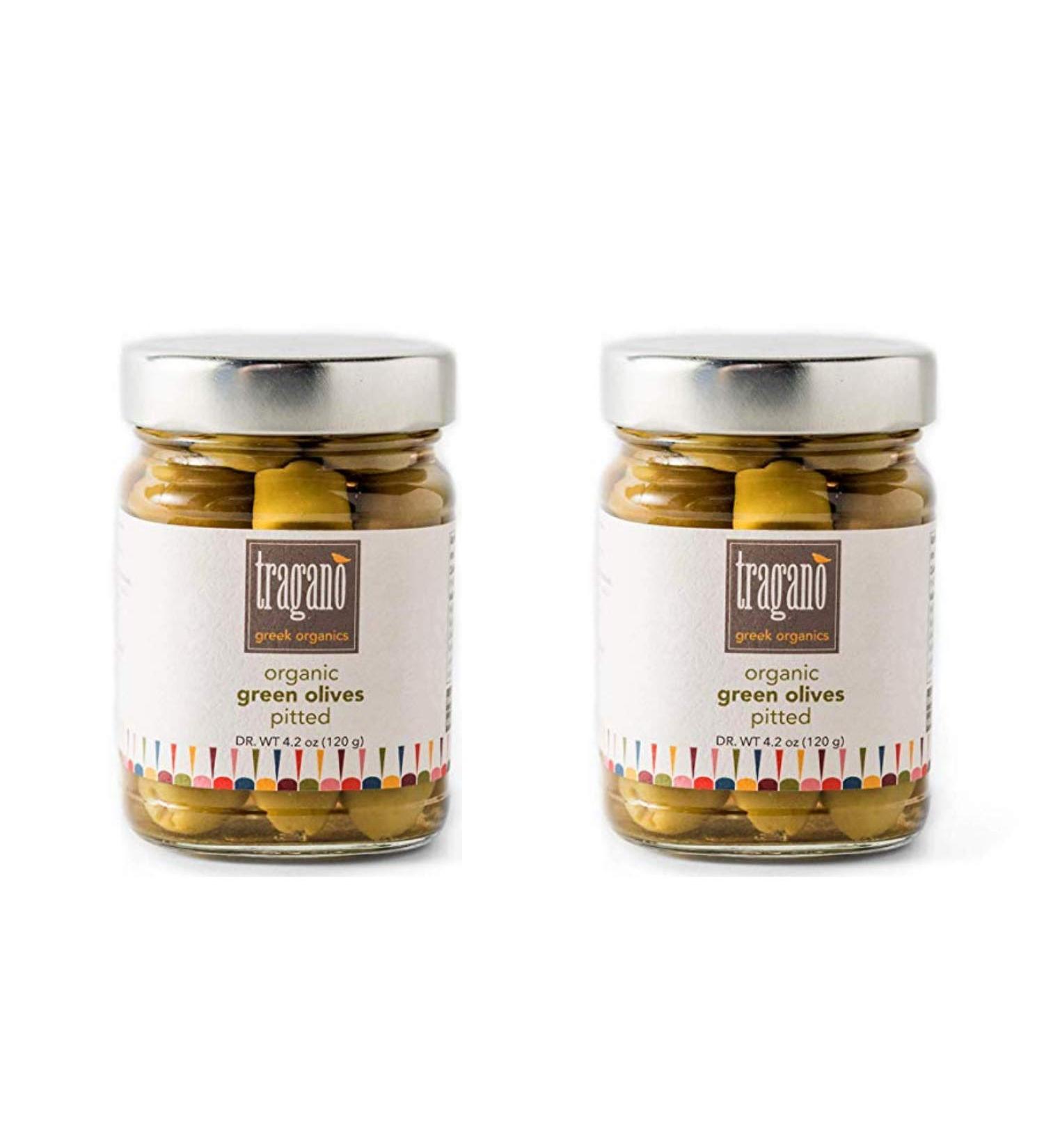 Tragano Greek Organics Pitted Green Olives - 8oz (2 Pack) - Buy Online on GoSupps.com