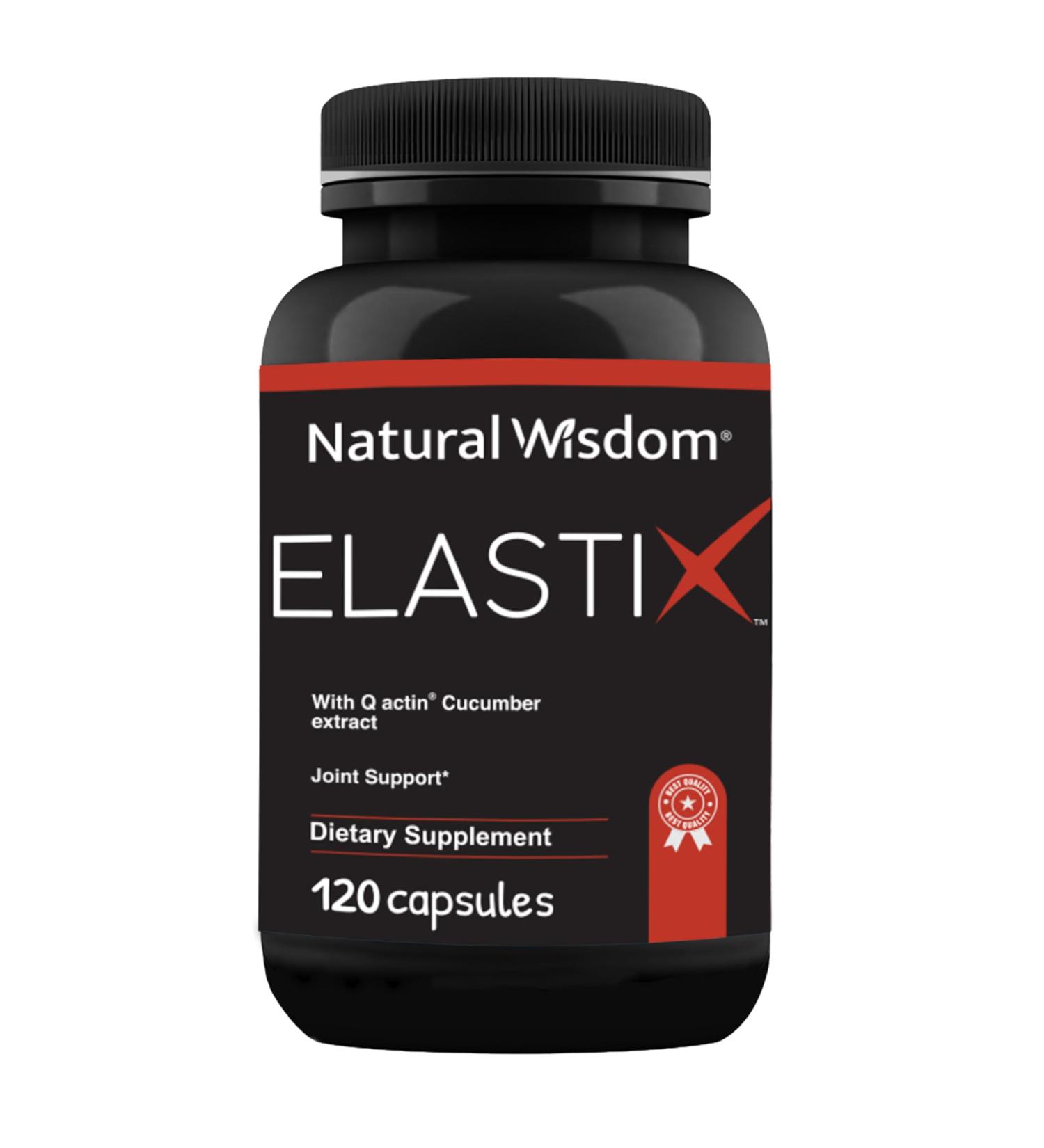 Elastix Joint Health Supplement with Q-actin Cucumber Extract & 95% Curcuminoid - Gluten Free 100% Natural 120 Capsules - International Shipping Available - Buy Online on GoSupps.com