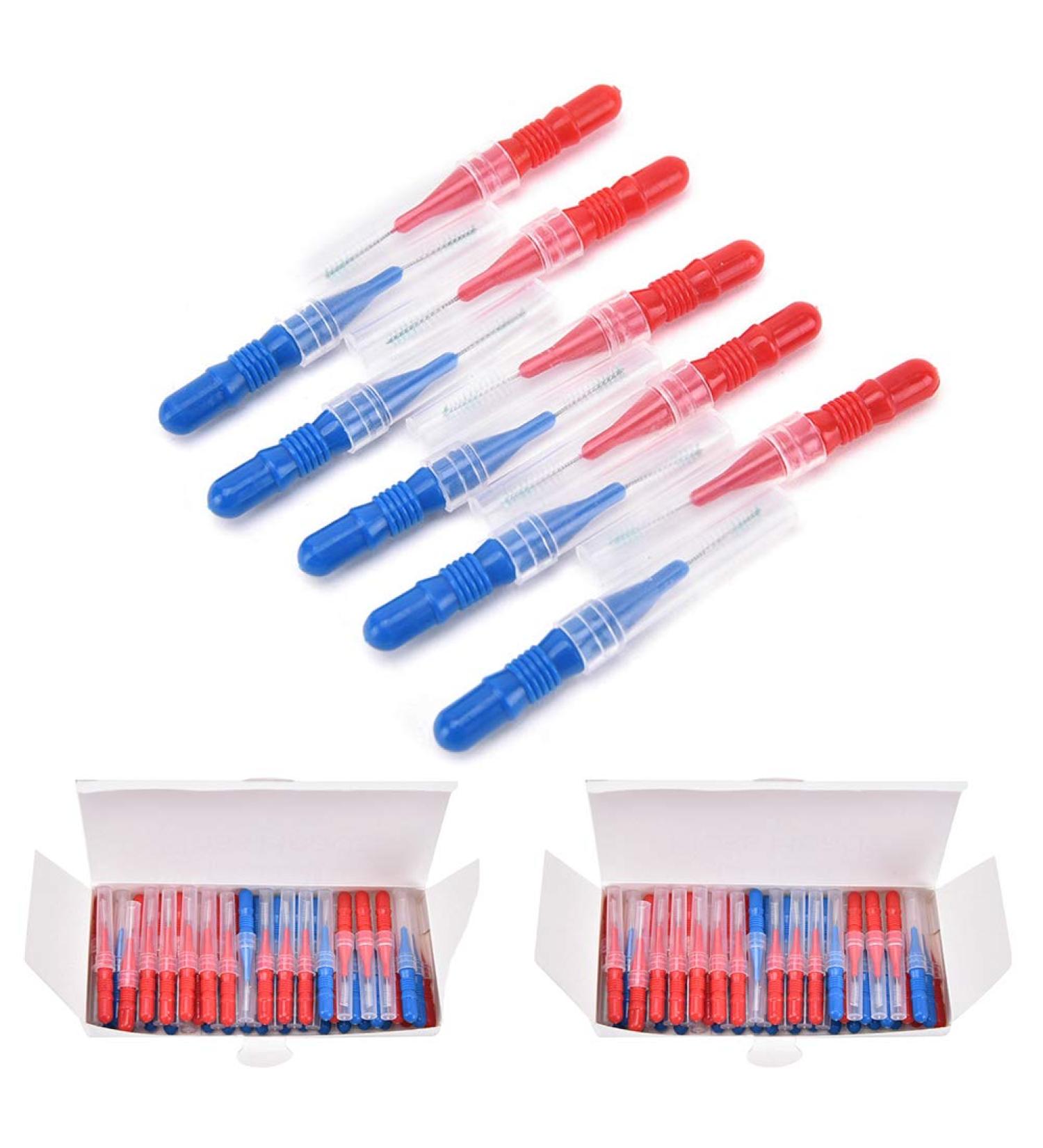 Interdental Slim Brush - 100 Count | Dental Hygiene Toothpick for Flossing Teeth - Buy Online on GoSupps.com