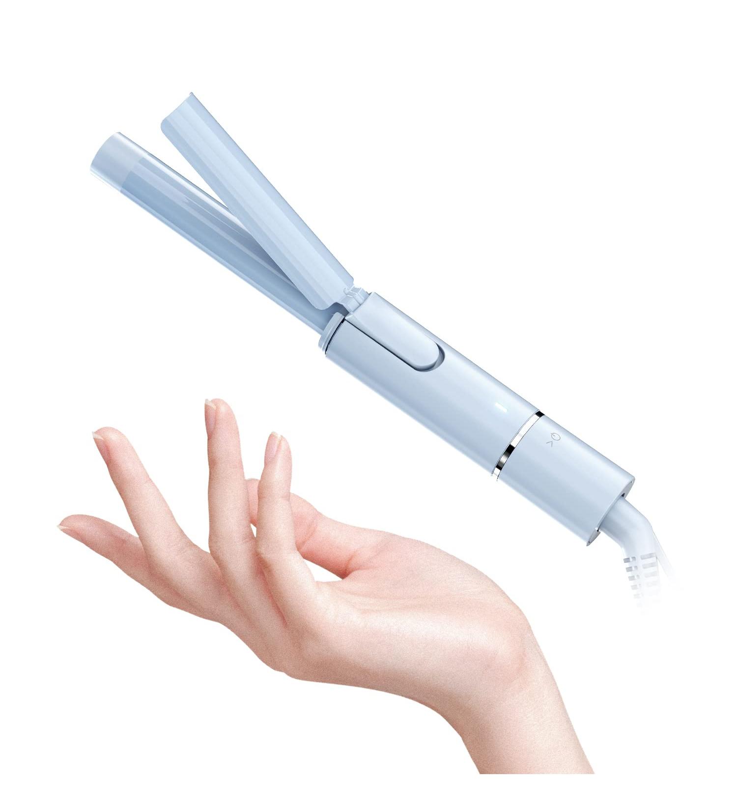 Ceramic 3/4 Inch Mini Curling Iron for Short Hair - Baby Blue | Dual Voltage Curling Wand for Travel - Buy Online on GoSupps.com