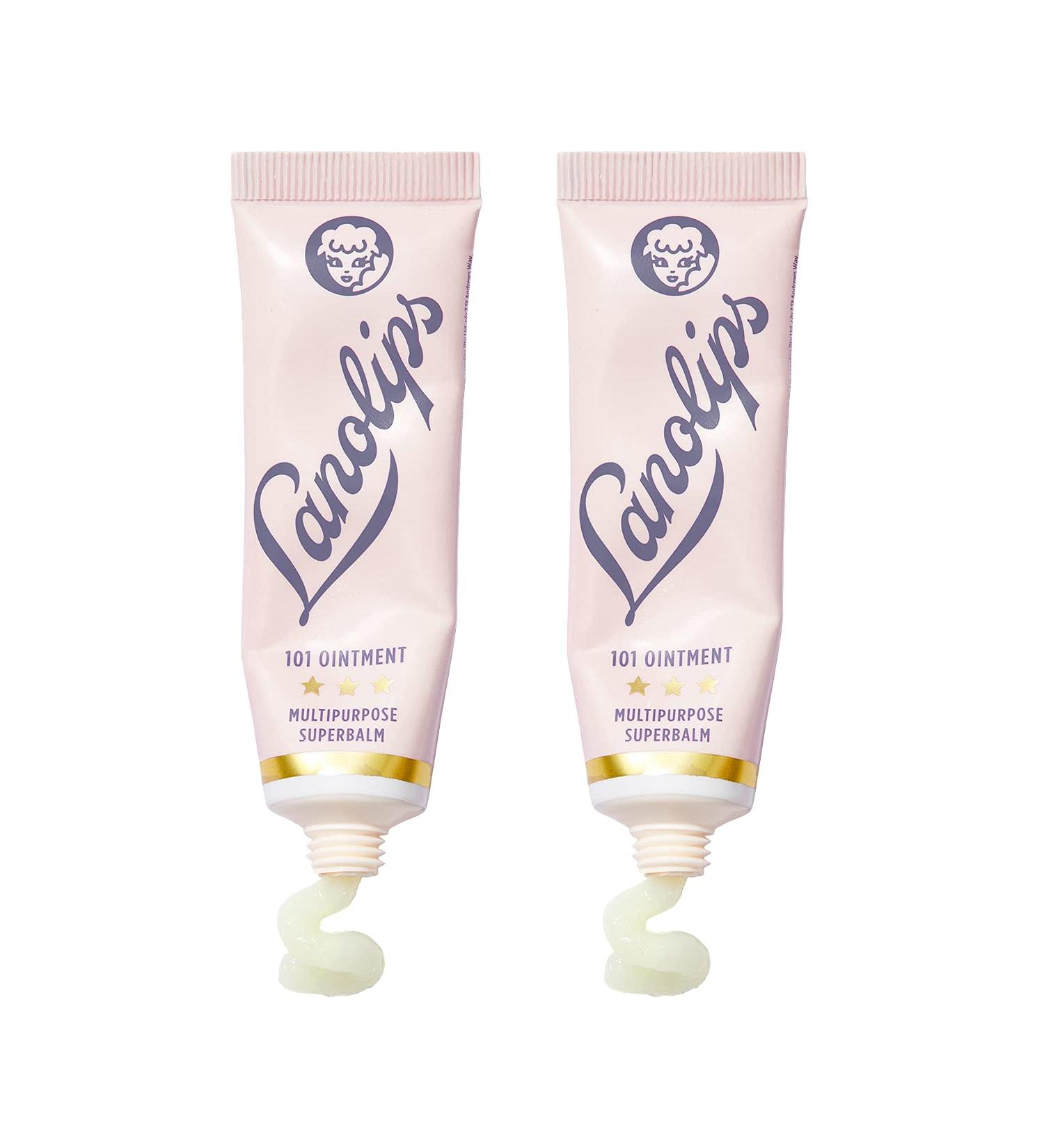 Lanolips 101 Ointment Superbalm Duo - Multipurpose Natural Healing Moisturizer for Lips, Skin, and Cuticles - Fragrance-Free - 2x15g - Buy Online on GoSupps.com