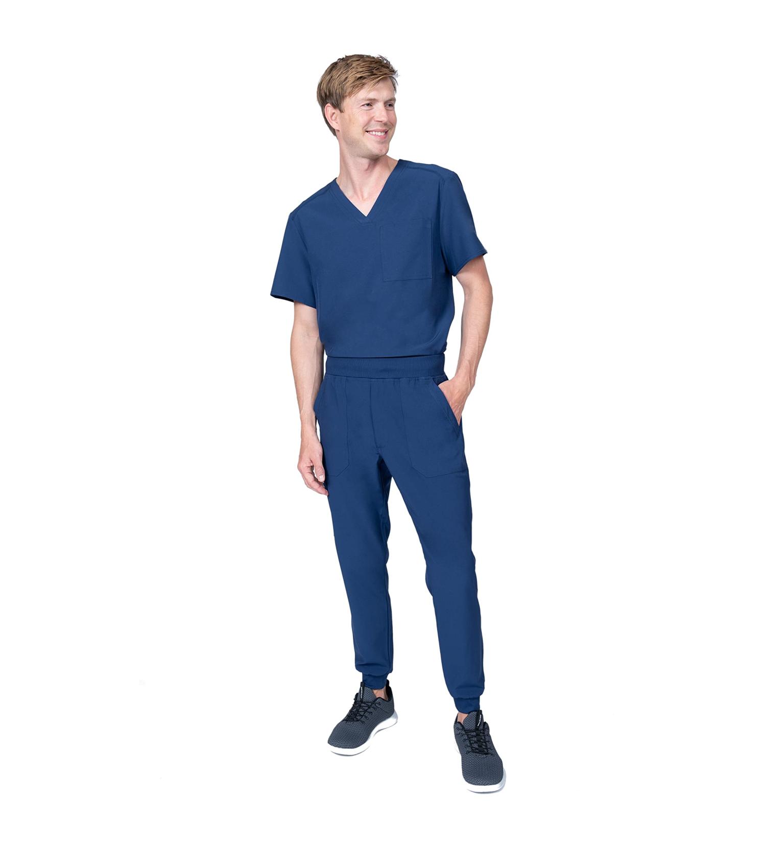 Elements Select ES2946 Men's Scrub Set V-Neck & Jogger 4-Way Stretch X-Large Navy - Buy Online on GoSupps.com