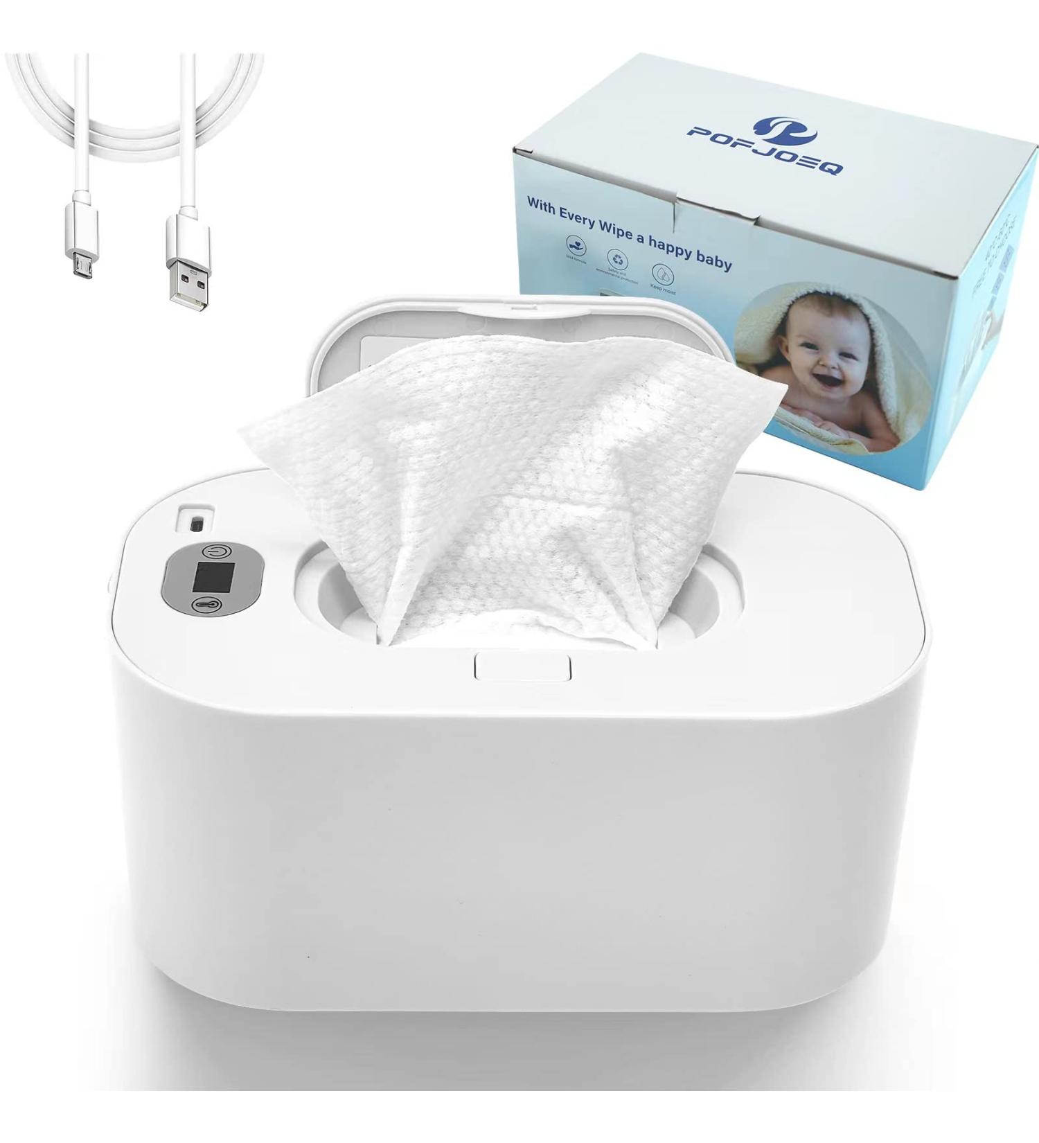 Digital Display Wipe Warmer: Large Capacity with 3 Temperature Modes for Baby's Safety and Comfort (White) - Buy Online on GoSupps.com