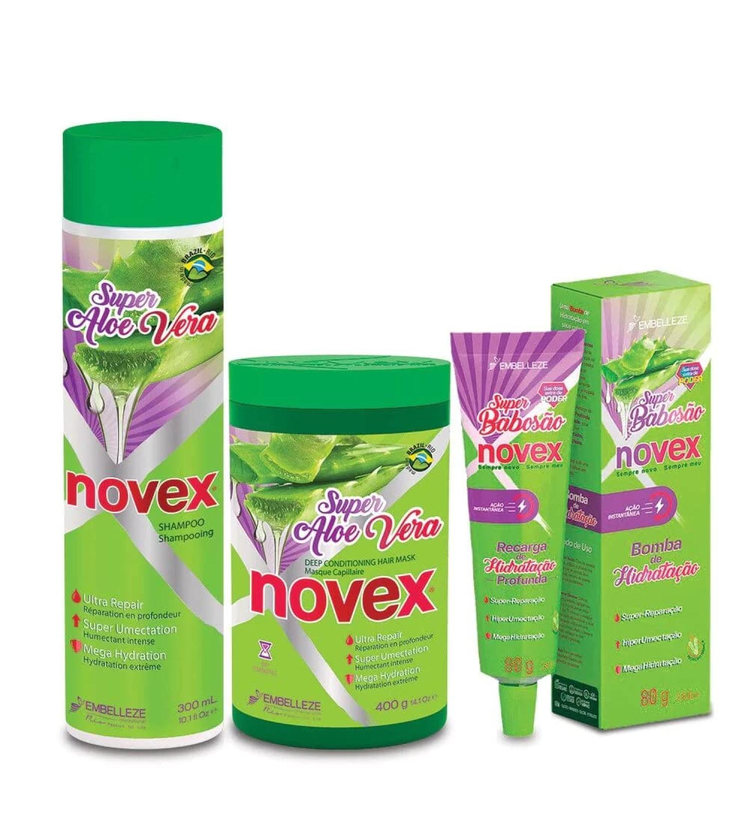 NOVEX Aloe Vera Hair Treatment Recharge Bundle - Revitalize and Hydrate Your Hair - Buy Online on GoSupps.com