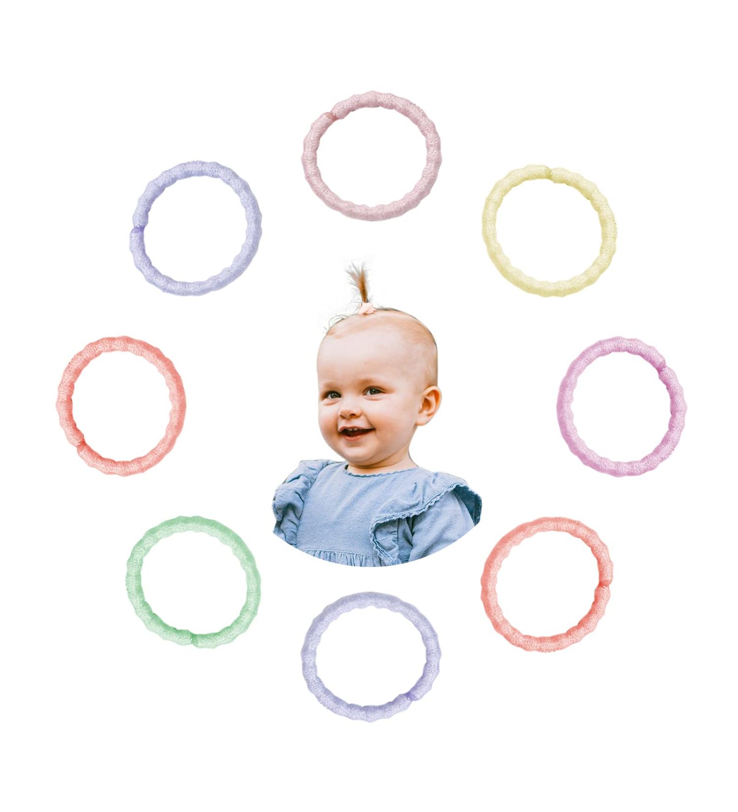 LuLiyLdJ 100pcs 2mm Candy Color Elastic Hair Bands for Baby Girls | Toddler Bobbles Accessories - Buy Online on GoSupps.com
