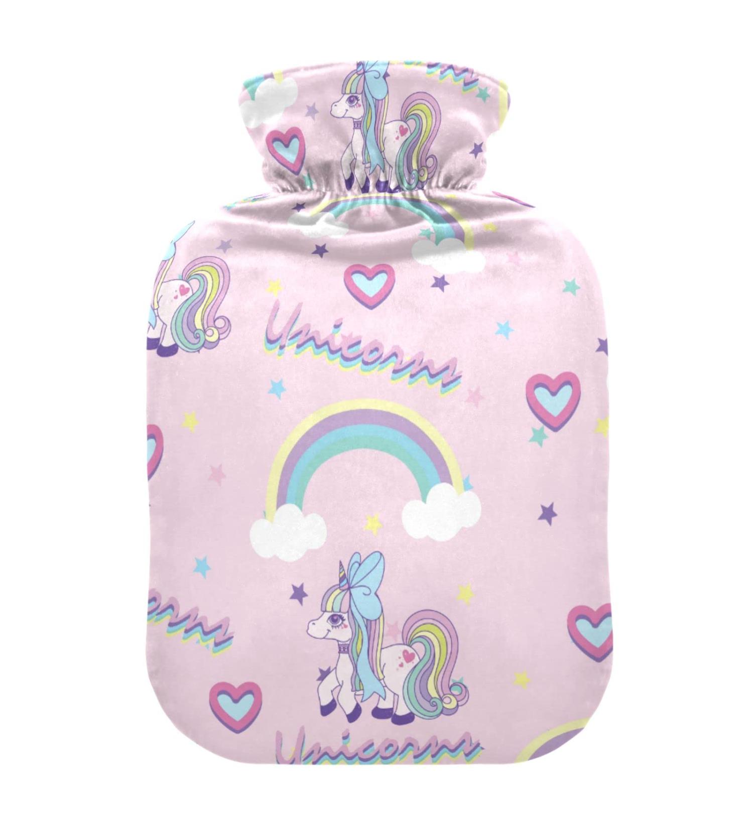 Rainbow Unicorn Hot Water Bottle - 2L Pain Relief & Comfort for Pregnant Women | International Shipping - Buy Online on GoSupps.com