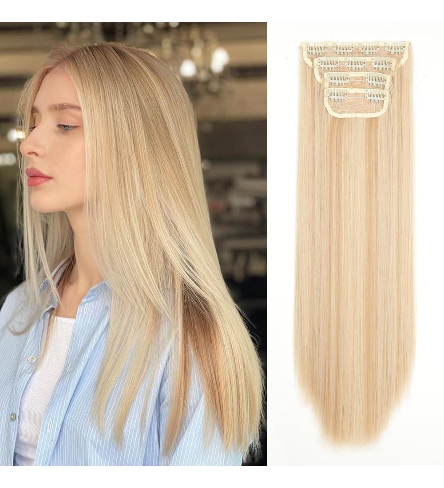 Buy YDDM 20-Inch Clip-In Hair Extensions | Realistic Synthetic Hair Extensions for Women | Affordable & Smooth Full-Head Look - Buy Online on GoSupps.com