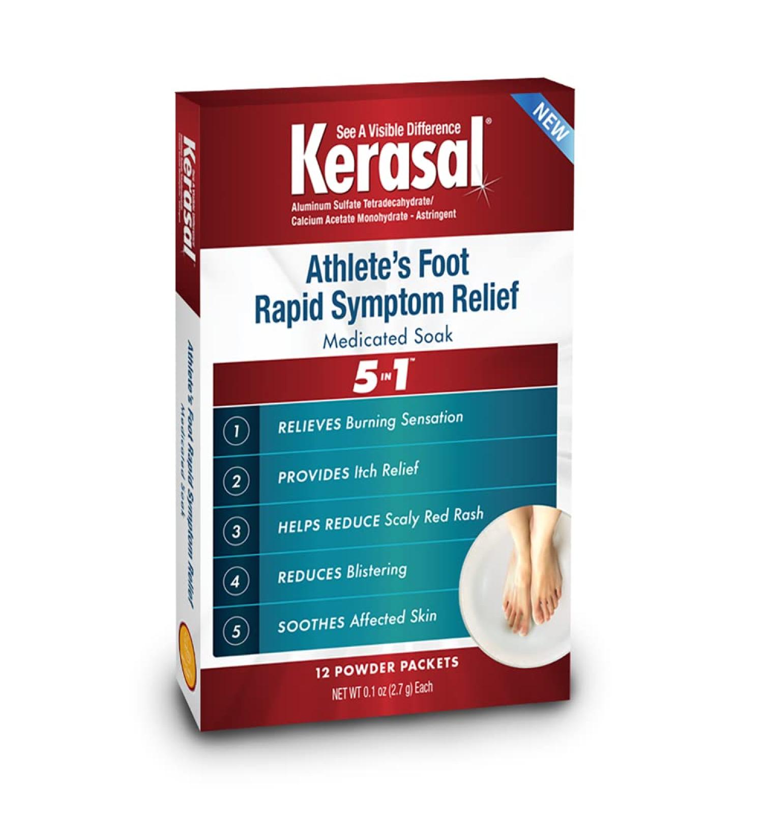 Kerasal Athlete's Medicated Foot Soak for Rapid Symptom Relief - 12 Count - Buy Online on GoSupps.com