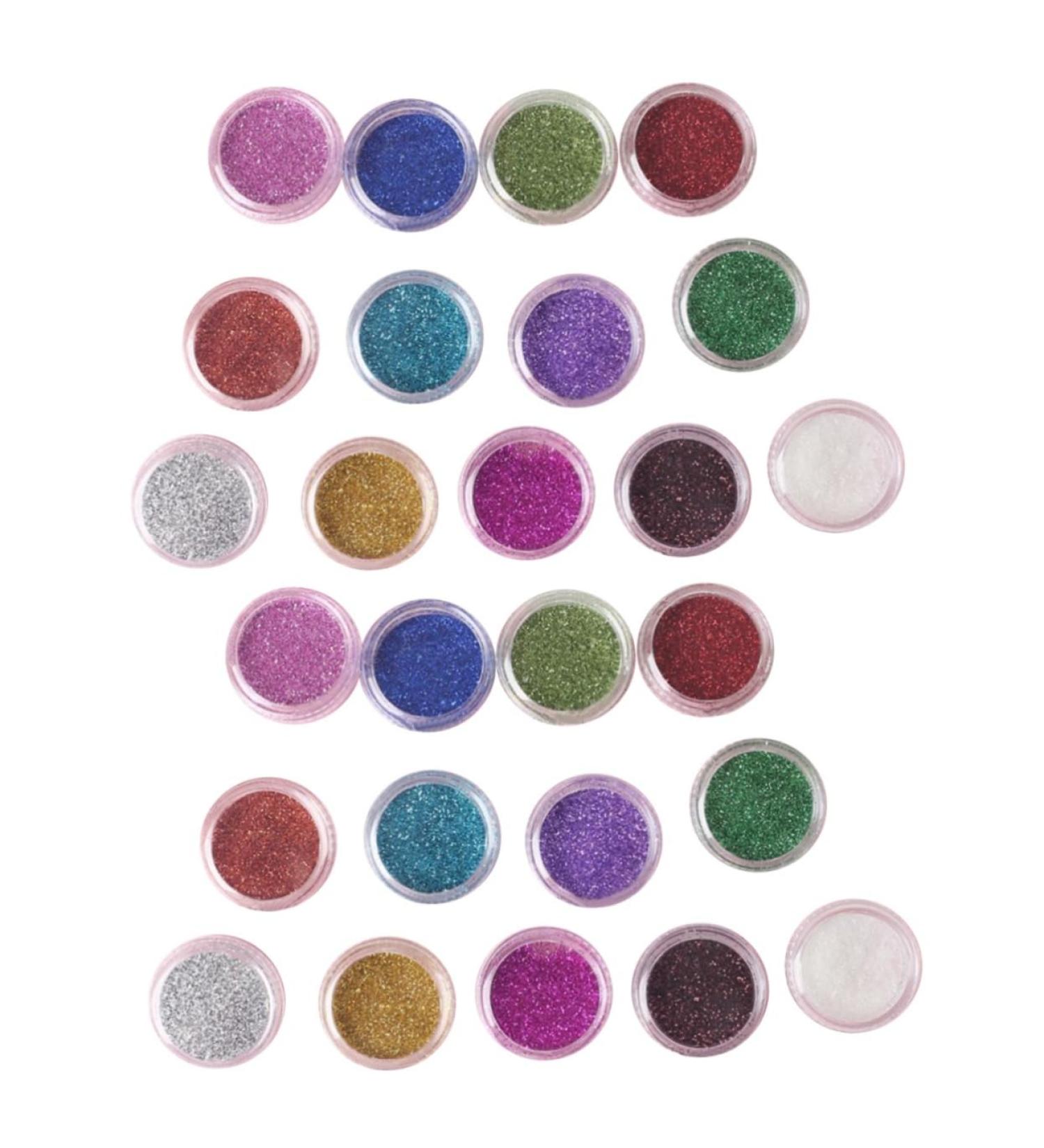 FRCOLOR 24 Boxes Glitter Eyeshadow Powder Glitter Eyeshadow Pigments Pearlescent Glitter Powder mediumx2pcs Assorted Colorx2pcs - Buy Online on GoSupps.com