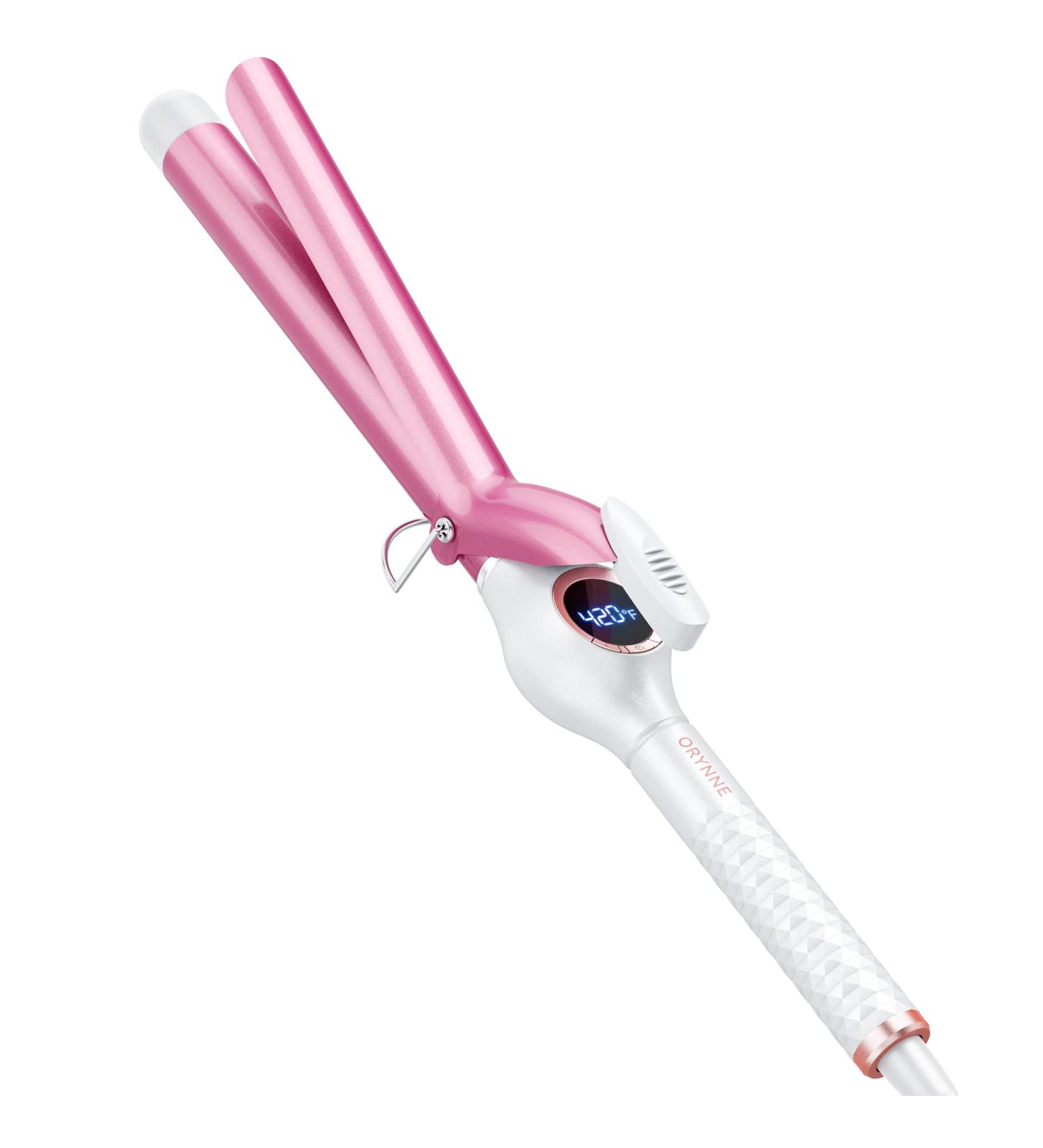 1 Inch Digital Ceramic Curling Wand - Auto Shut Off Dual Voltage Fast Heat for All Hair Types - International Shipping Available - Buy Online on GoSupps.com