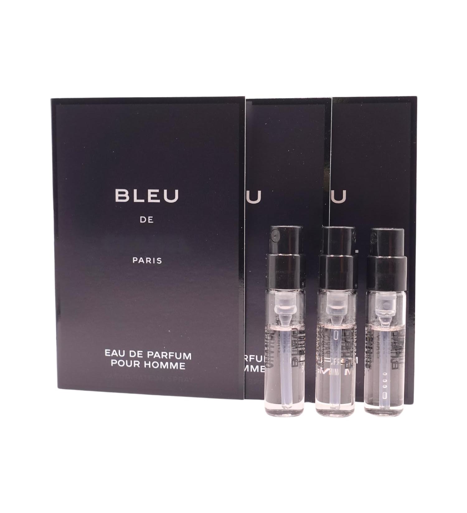 Set 3 Cologne Luxury Travel Size for Men Sample Spray Vial 0.05oz/1.5ml each. Bleu EDP Pour Homme Set of 3 - Buy Online on GoSupps.com