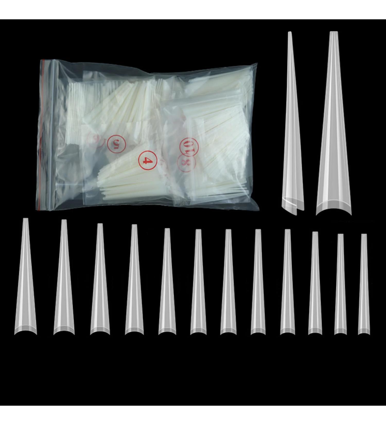 Clear Nail Tips Durable ABS Material Half Cover Clear Extensions Tips For Salons And Home Use Nail Stickers - Buy Online on GoSupps.com