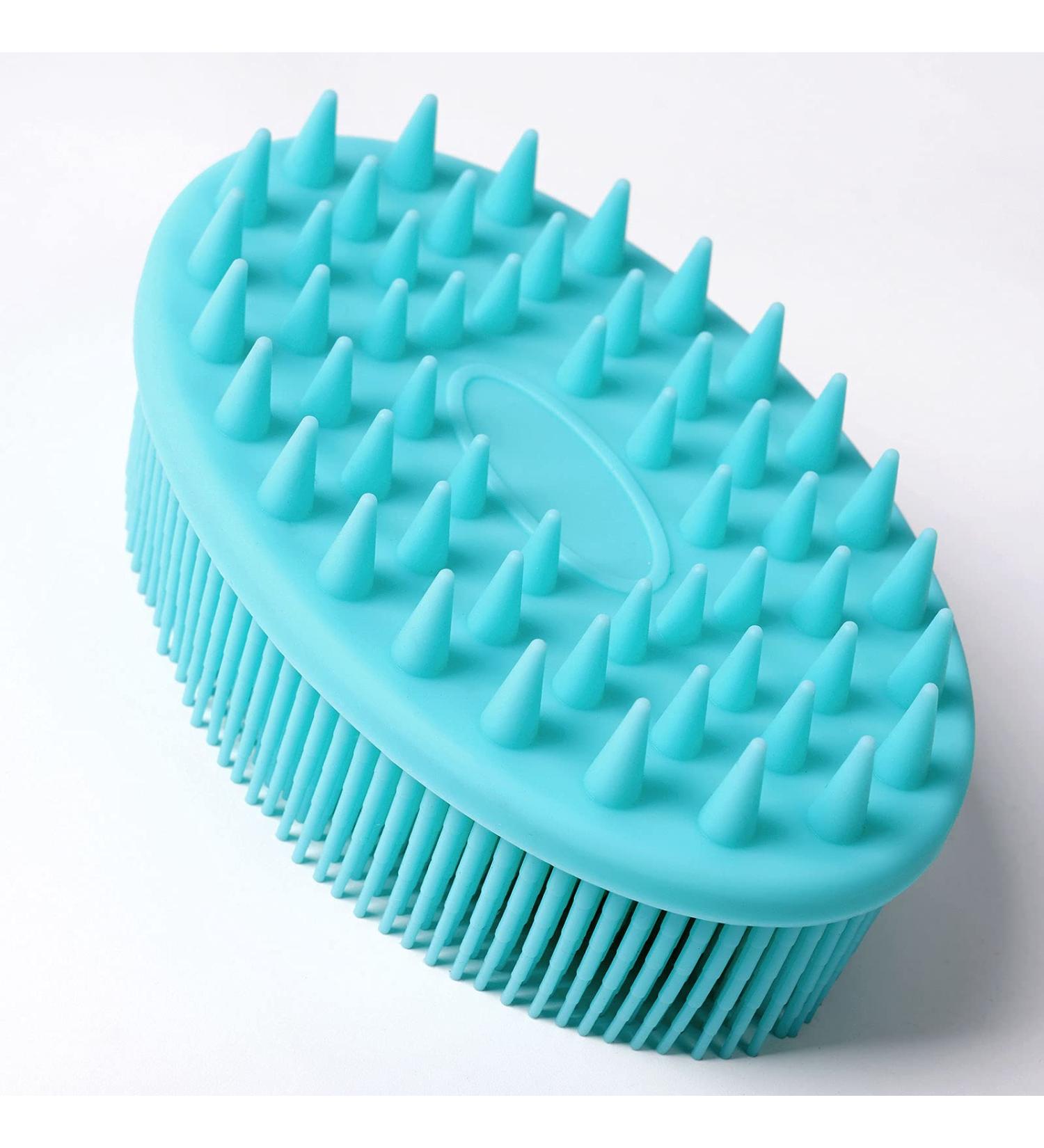 Silicone Body Scrubber & Bath Brush - Upgrade 2-in-1 Shower Tool for Gentle Massage and Cleansing - Buy Online on GoSupps.com