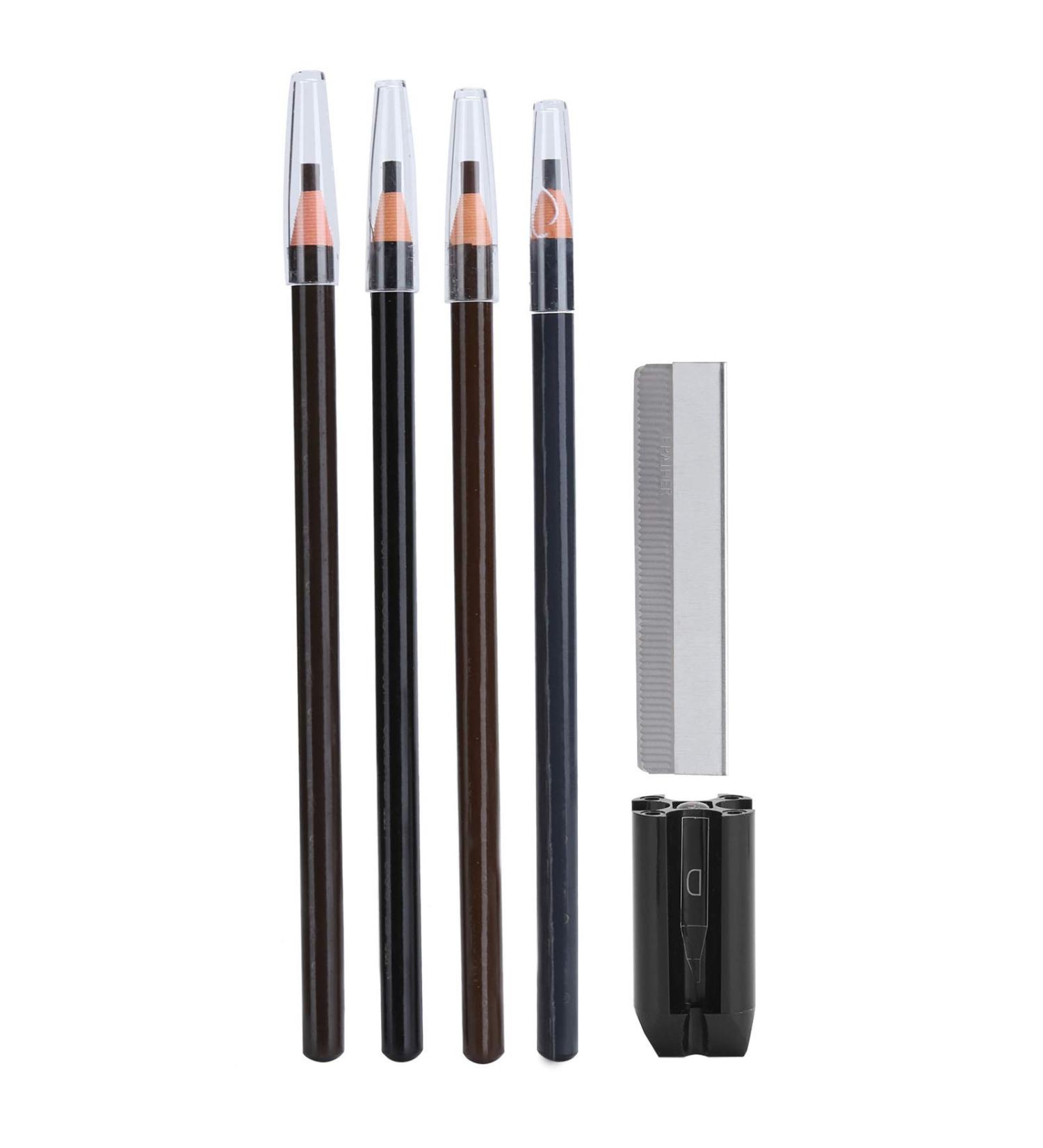 Sonew 4 Different Colors Eyebrow Pencils Sweatproof and Waterproof Eyebrow Pencil Can Draw Tiny Eyebrows and Fill in Areas - Buy Online on GoSupps.com