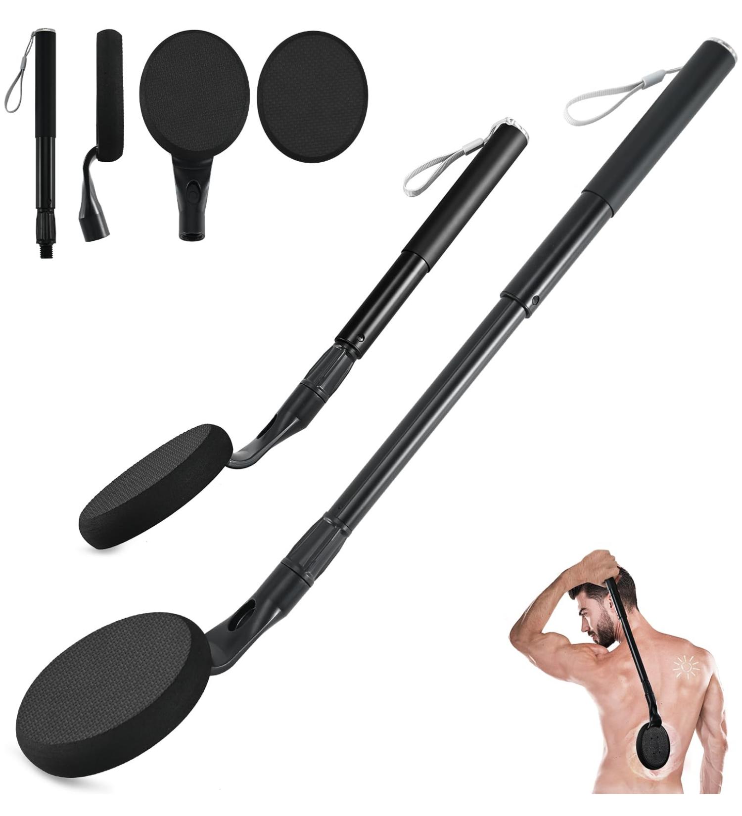 Lotion Applicator for Back 25.7 Telescopic Back Lotion Applicator Back Lotion Applicators for Your Back Easy Reach and Washable Back Self Tanner Applicator - Buy Online on GoSupps.com