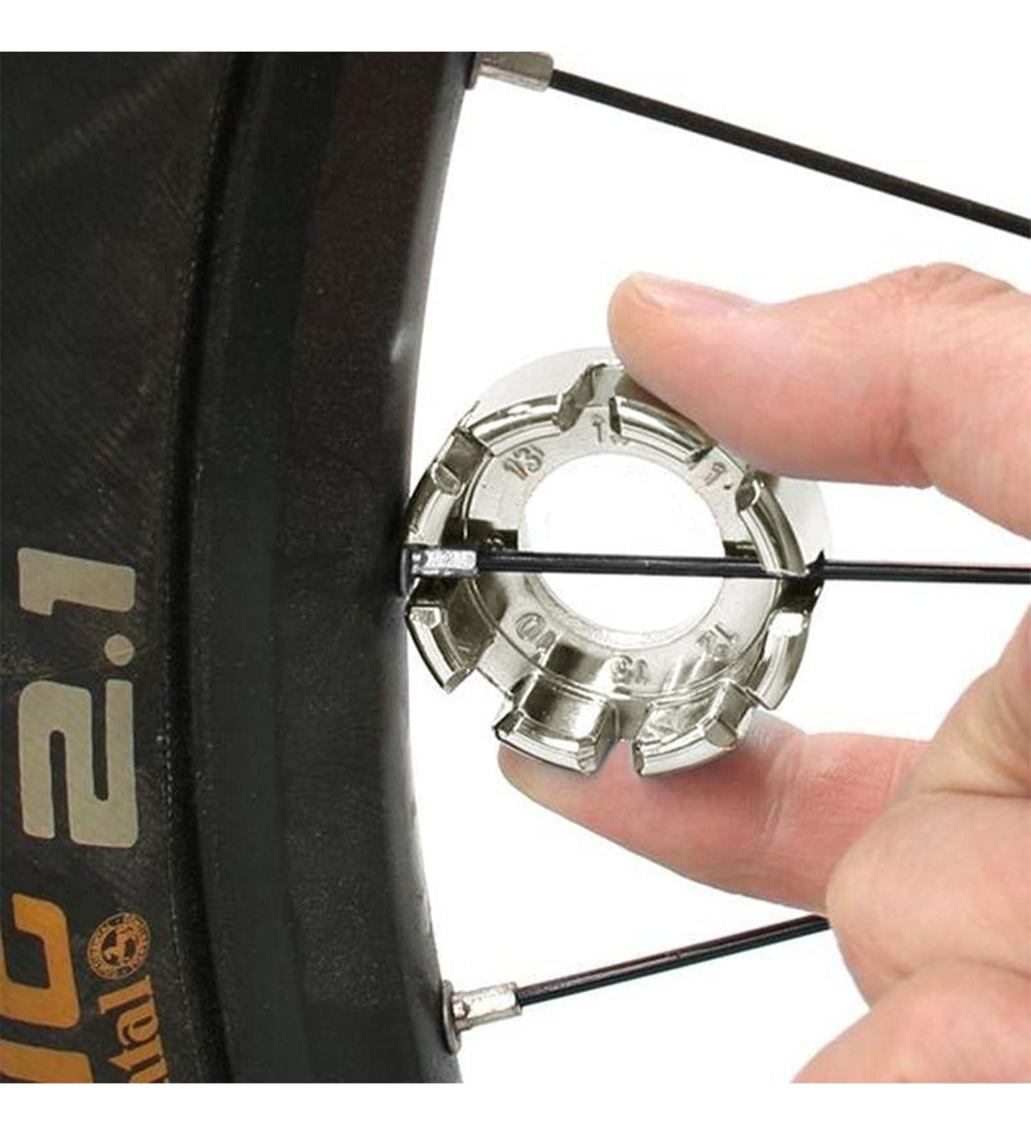 Goabroa Spoke Wrench - 8 Way Hard Steel Bike Rim Truing Tool for Bicycle Wheel Tension Adjustment - Buy Online on GoSupps.com