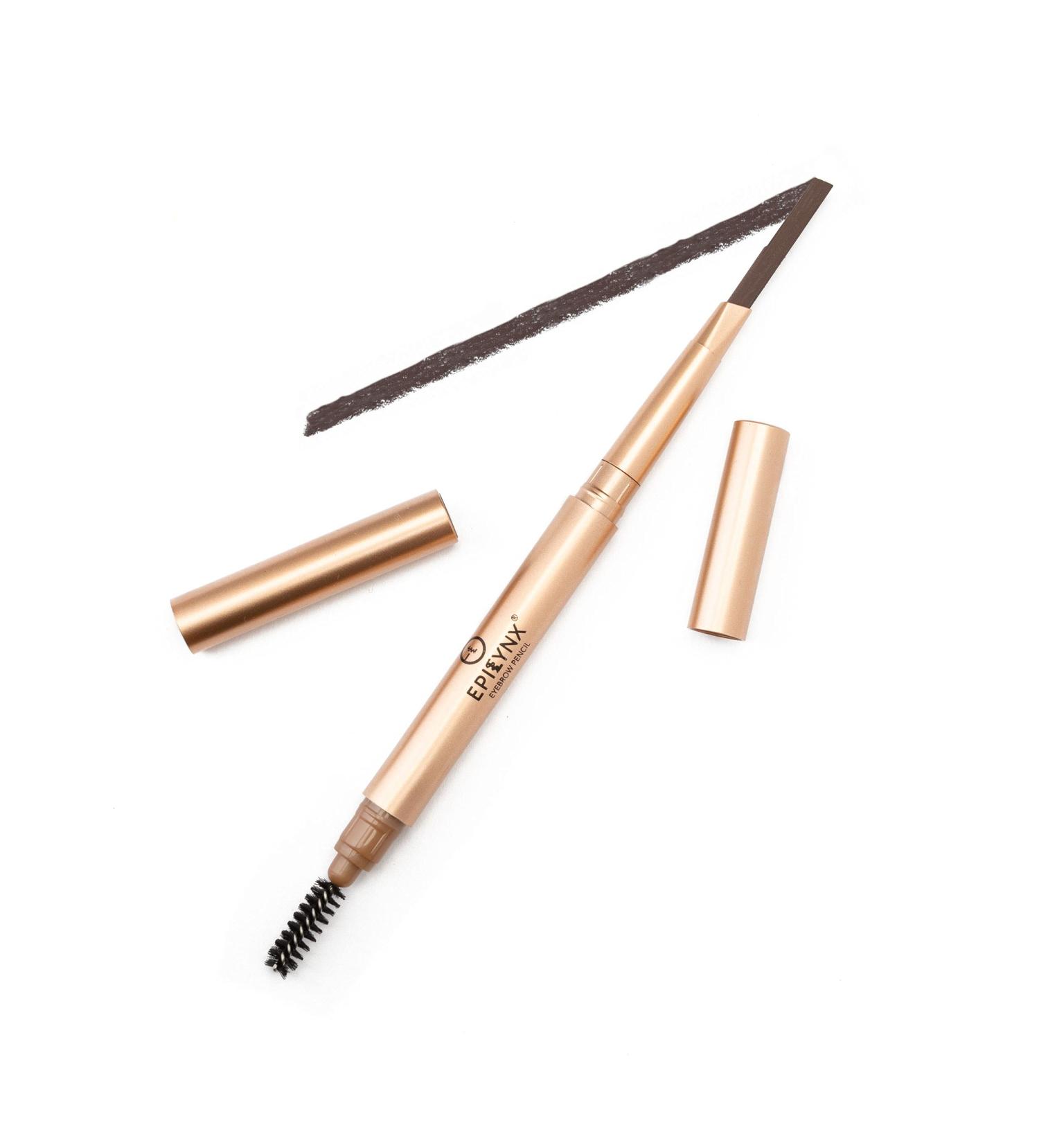 Epilynx Perfect Eyebrow Definer Pencil and Brush - Gluten-Free, Allergen-Free, Vegan Coffee Brown for Sensitive Skin - Buy Online on GoSupps.com