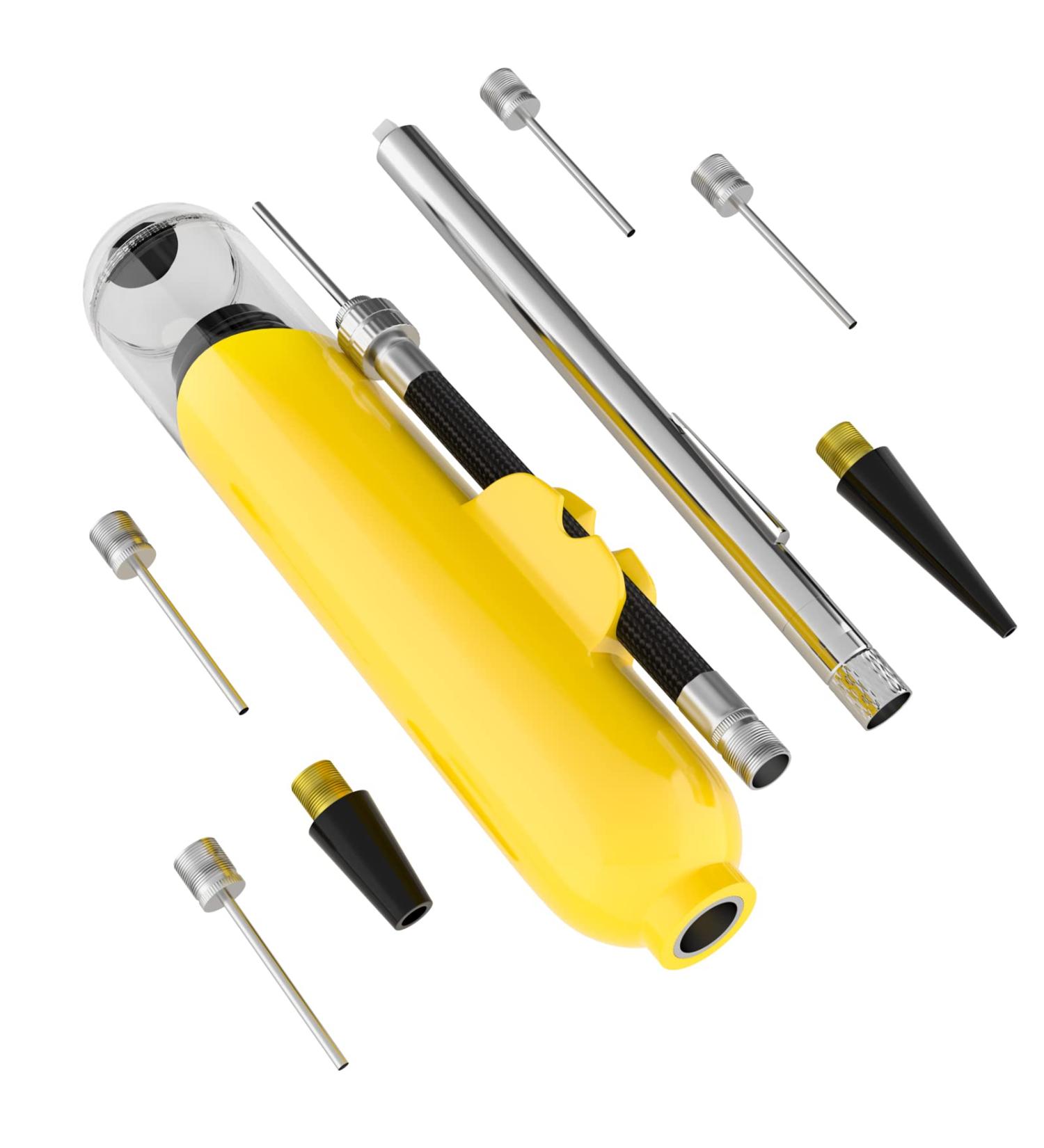 Amble Air Ball Pump with 5 Needles & Pressure Gauge - Portable Hand Pump for Sports Balls & Balloons - Buy Online on GoSupps.com