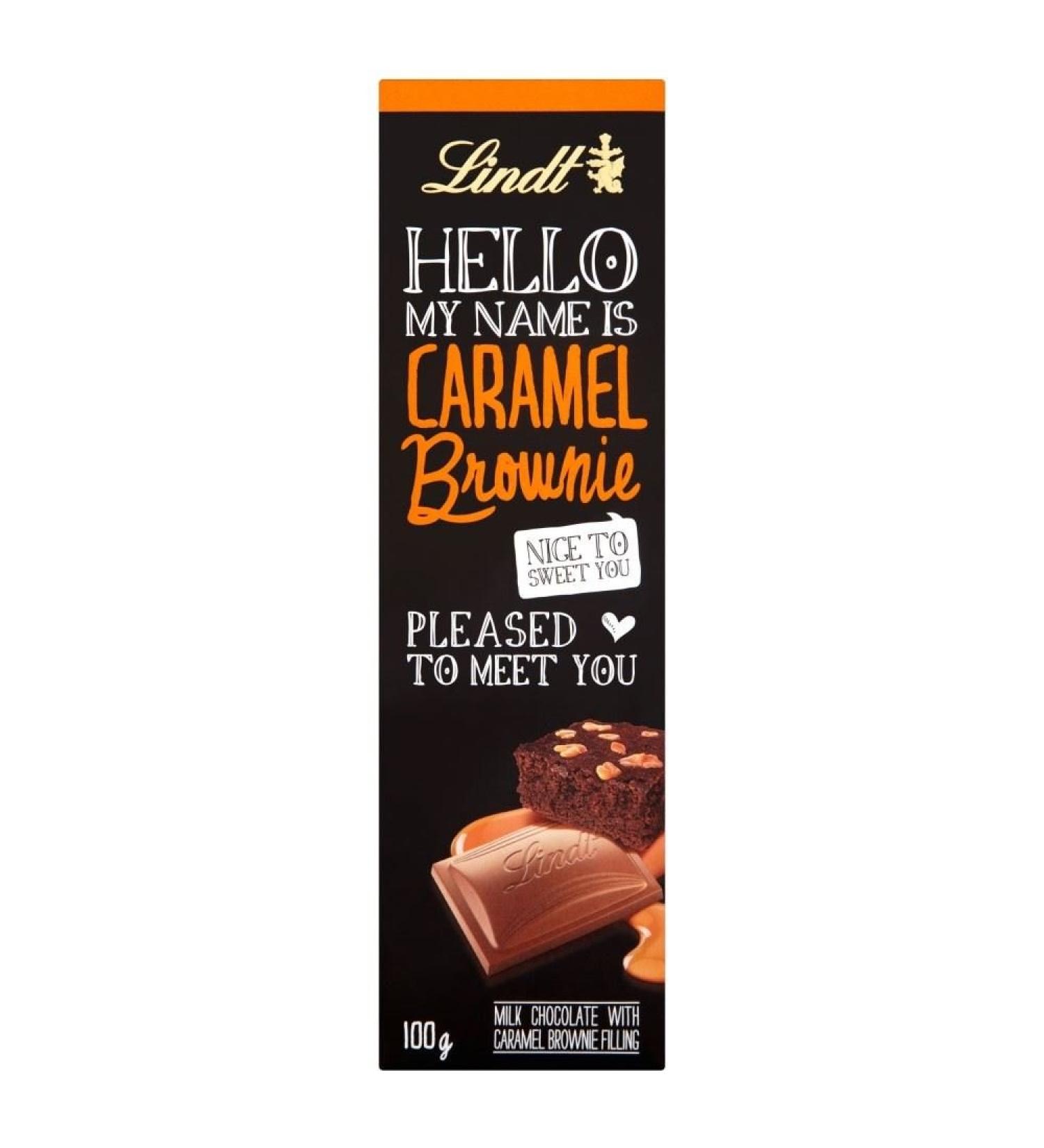 Lindt Lindt Bonjour Caramel Brownie Bar (100g) - Pack of 2