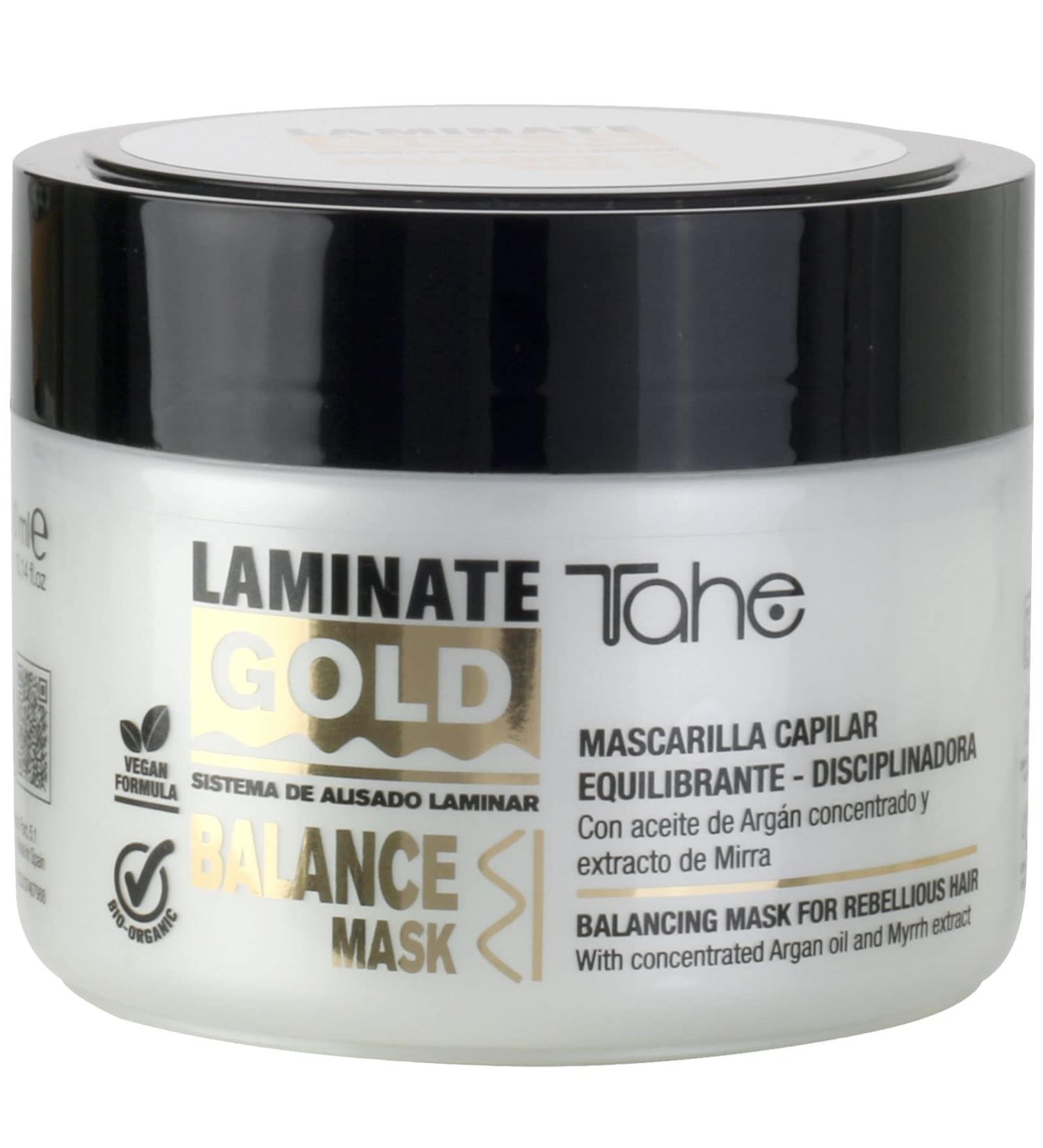 Tahe Laminate Gold Balance Mask Balancing and Disciplining Mask Ideal for Laminar Smoothing System 300ml - Buy Online on GoSupps.com