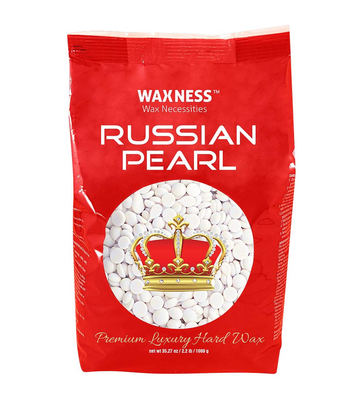 Waxness Russian Pearl Hard Wax Beads 2.2 lb | Premium Polymer Blend Luxury Wax - Buy Online on GoSupps.com