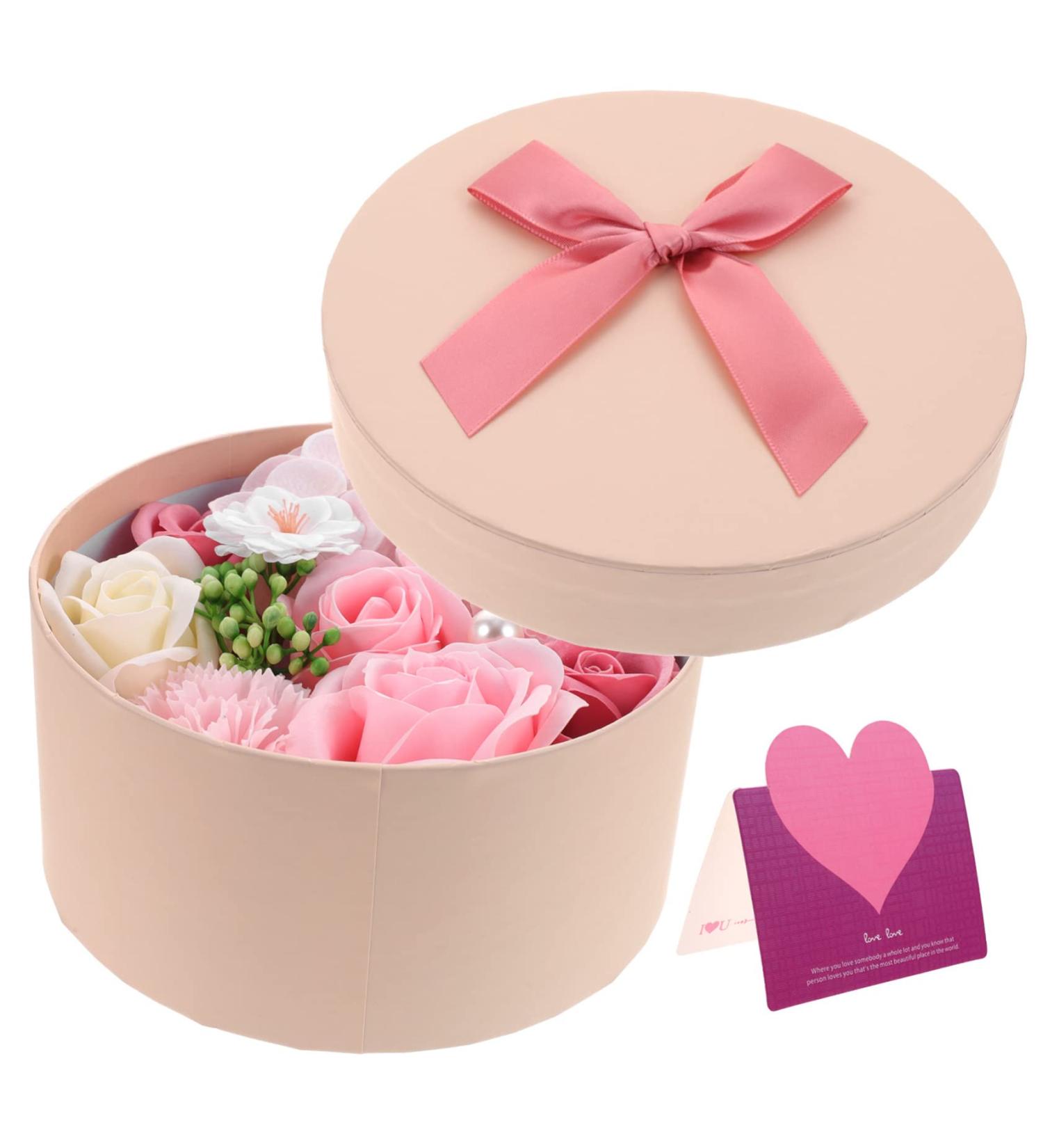 Housoutil Preserved Flower Decoration Christmas Ornaments Wedding Favors Scented Plant Rose Soap Rose Scented Bar Soap Christmas Decorations Props Soap Flower Artificial 16.2X16.2X8.2CM Pink - Buy Online on GoSupps.com