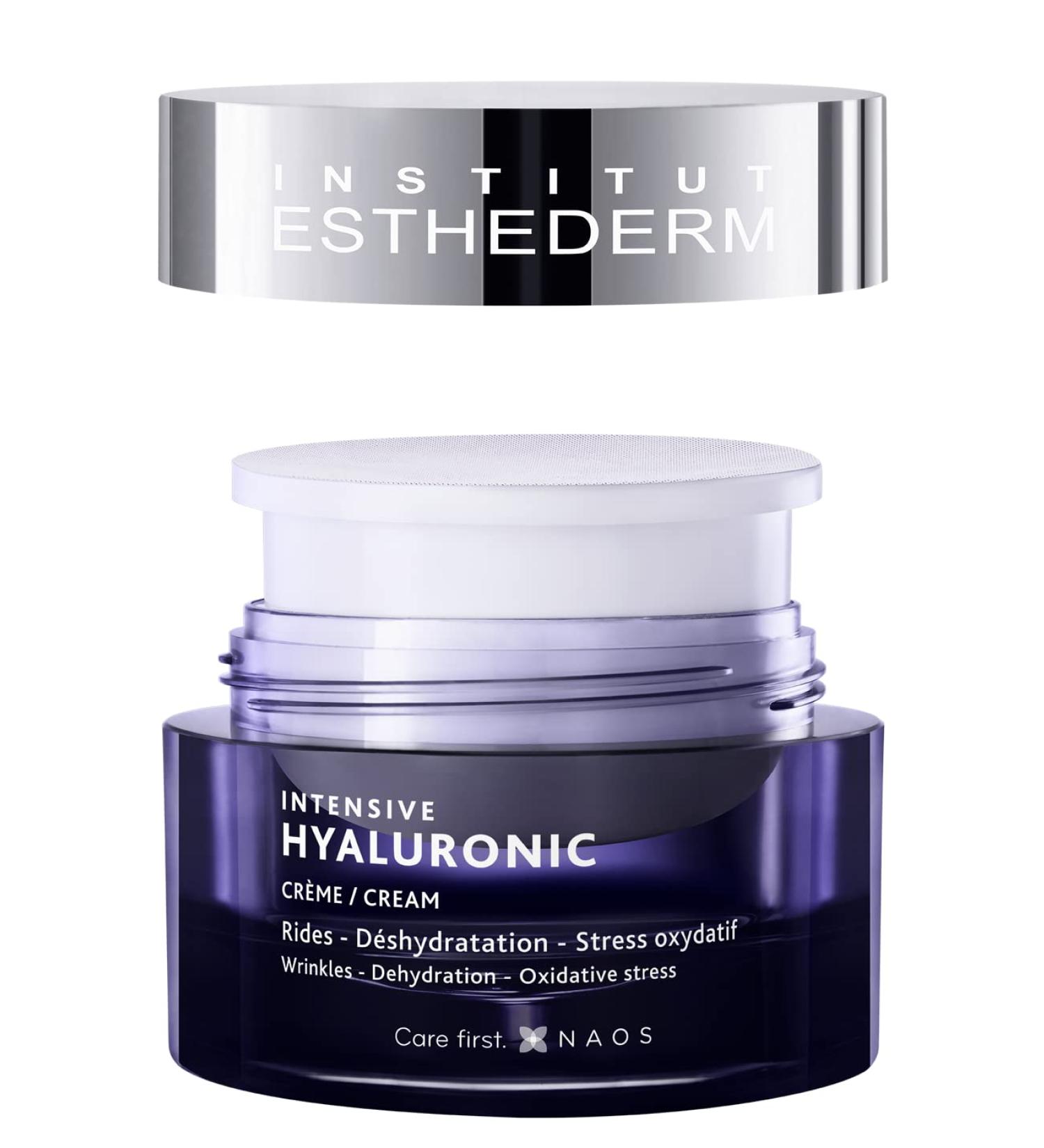 INSTITUT ESTHEDERM PARIS Institut Esthederm - Hyaluronic Intensive Cream Refill - Protects Smooths and Intensely Rehydrates - Ideal for Dehydrated Skin - Made in France - Capsule 50 ml