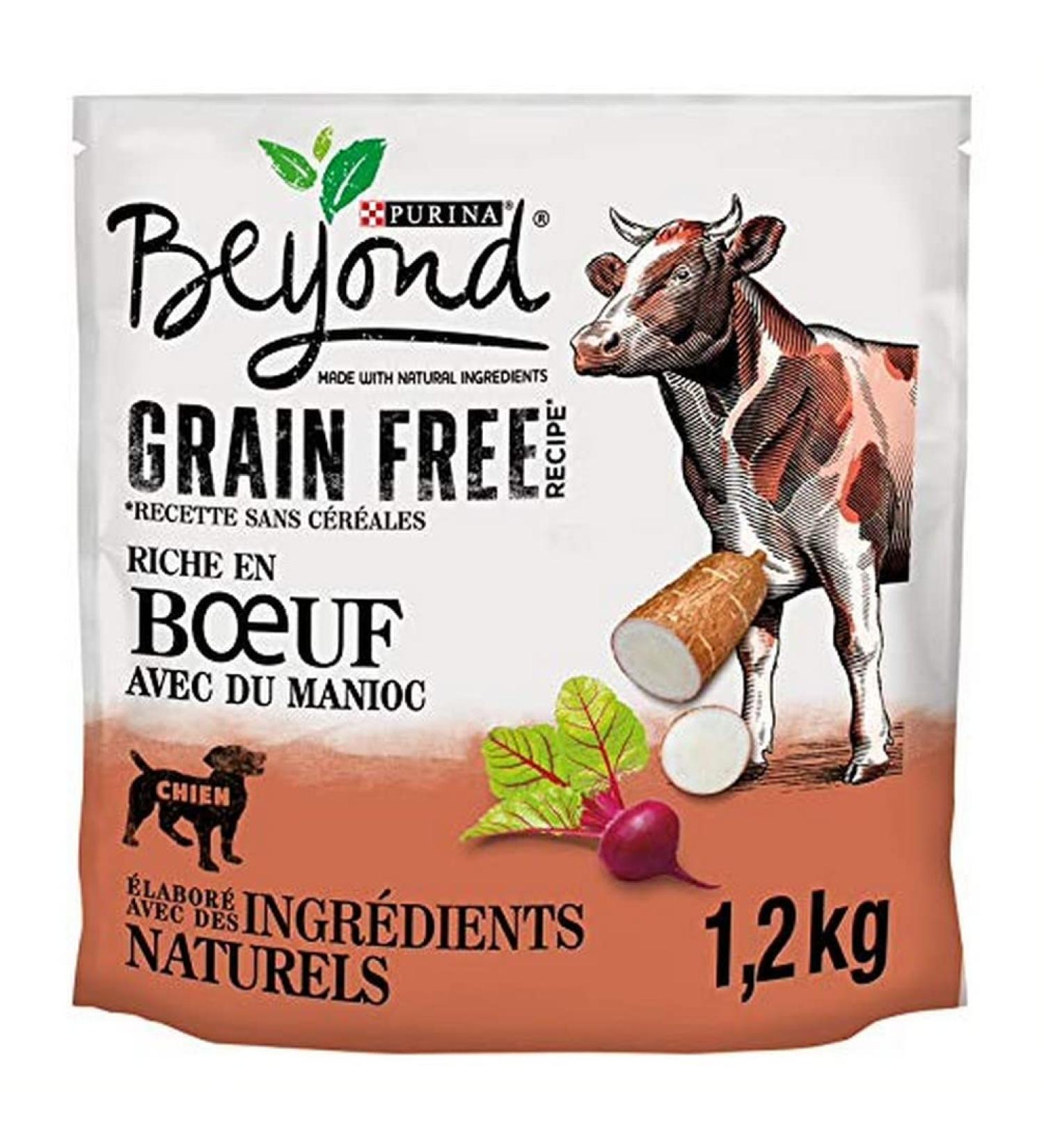PURINA BEYOND |Adult | Dog Food | Beef with Cassava | Pack of 2 | 1.2 kg | Bag - Buy Online on GoSupps.com