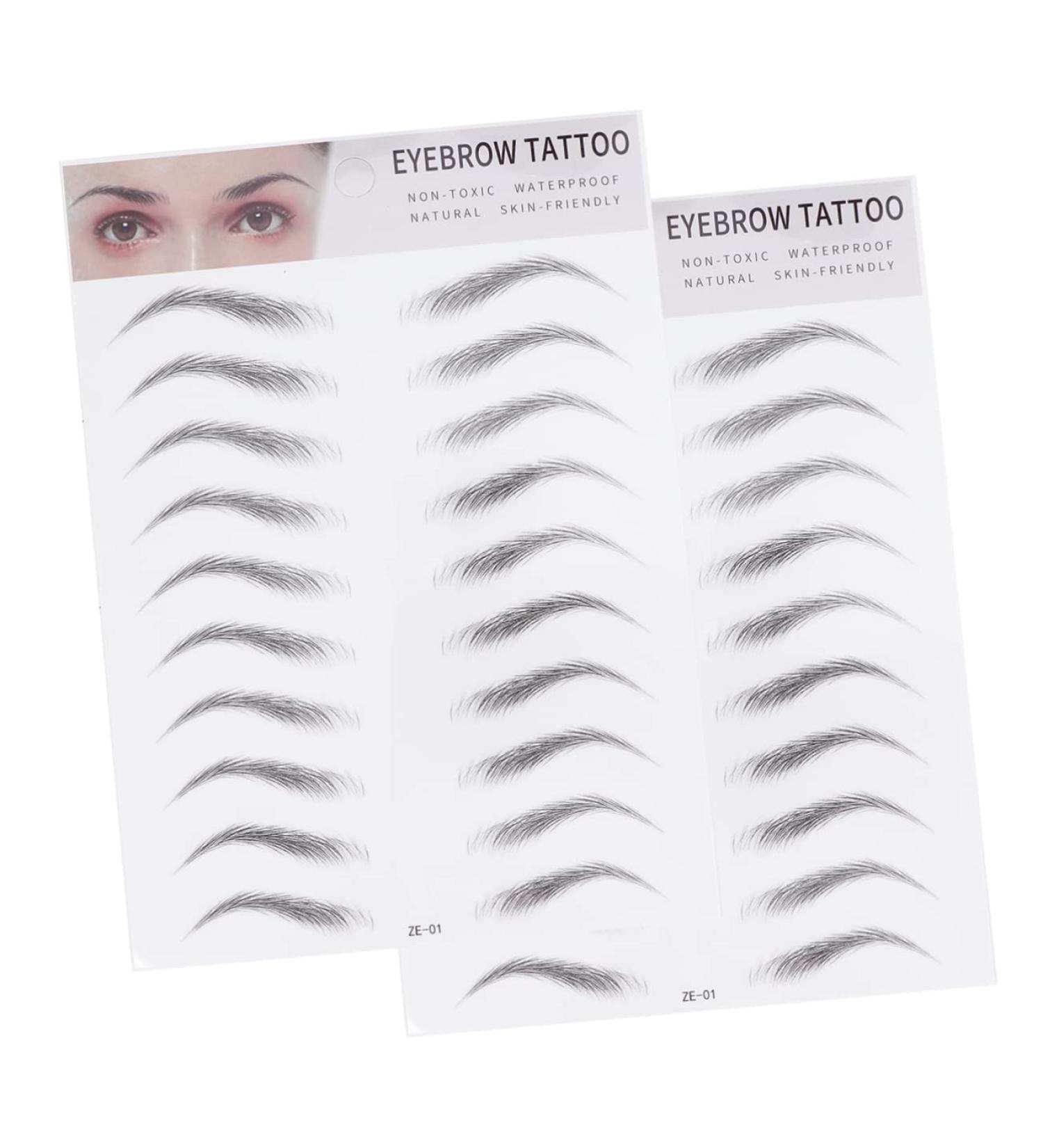 NOLITOY 2pcs Hair-like Women Tool Stickers Transfer for Type Artificial Black Imitation Men Eyebrow 20.50X15.00X0.20CM Black - Buy Online on GoSupps.com