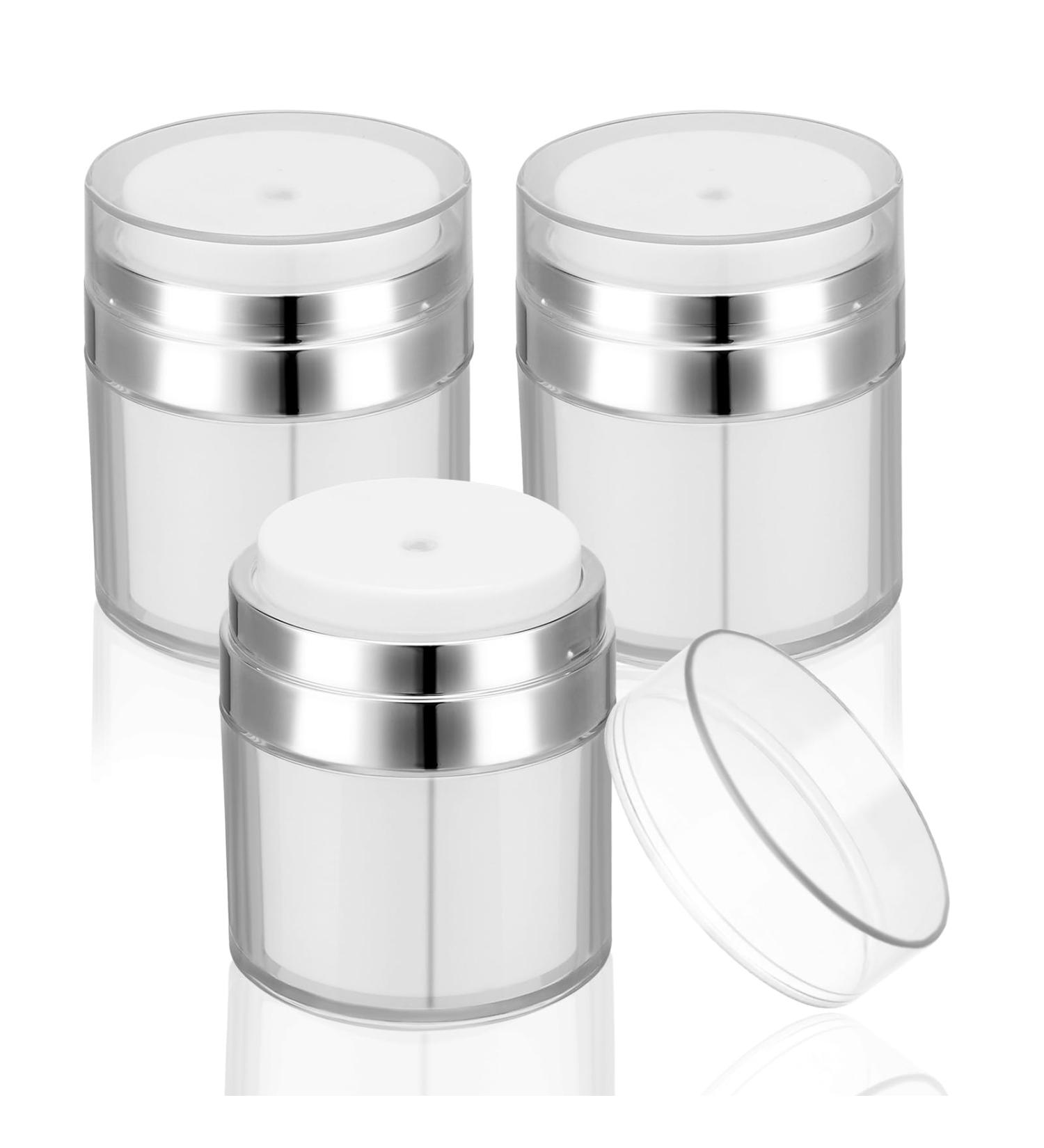 Opopark Airless Pump Dispenser 50ml - 3 Pack Refillable Cream Dispenser for Travel & Home Use | Best Airless Pump Containers - Buy Online on GoSupps.com
