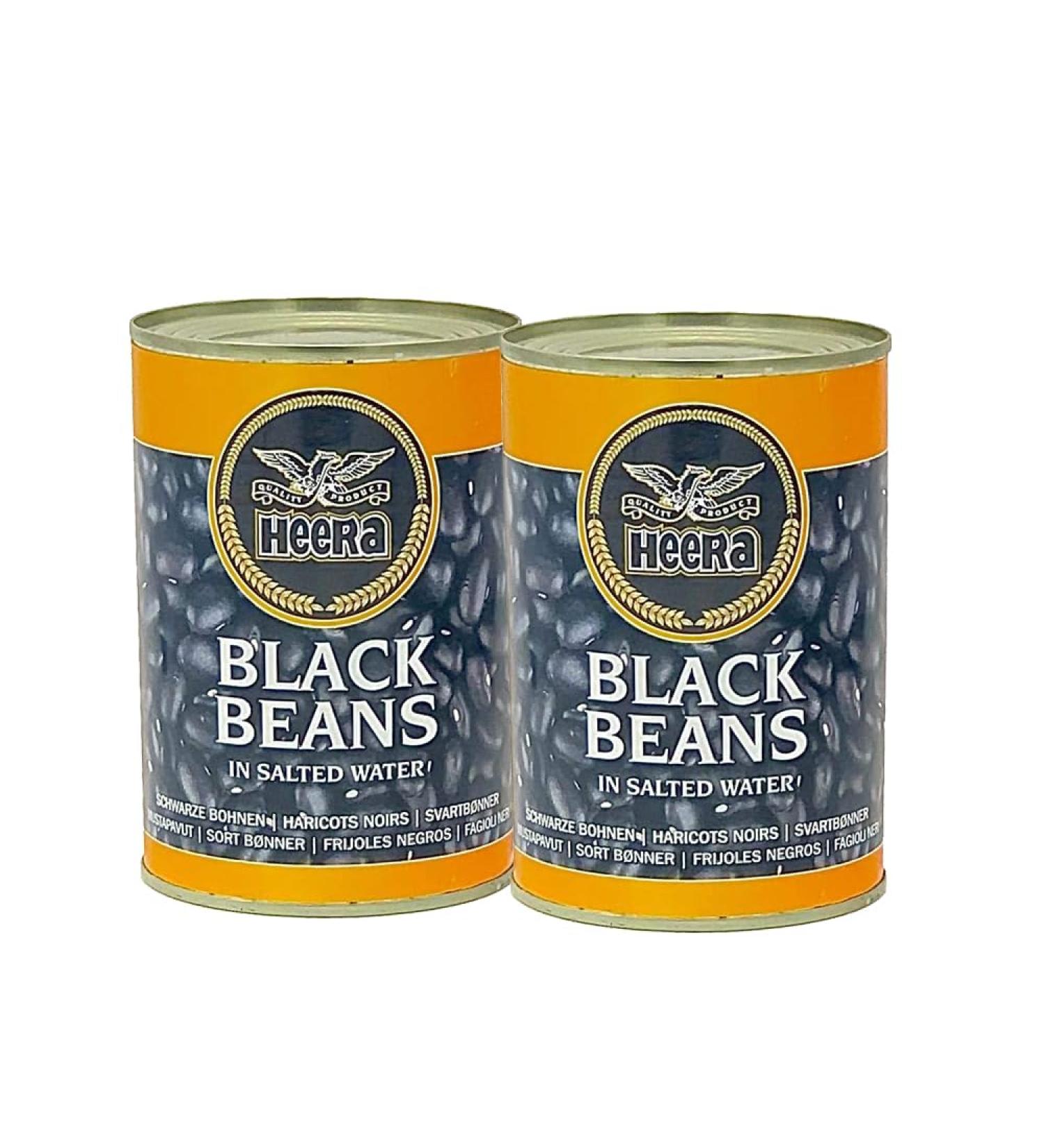 Heera Black Beans Tin | 400G | Precooked Black Beans | Healthy Nutritious | Ready to Eat Healthy Food | Indian Origin (Pack of 2) - Buy Online on GoSupps.com