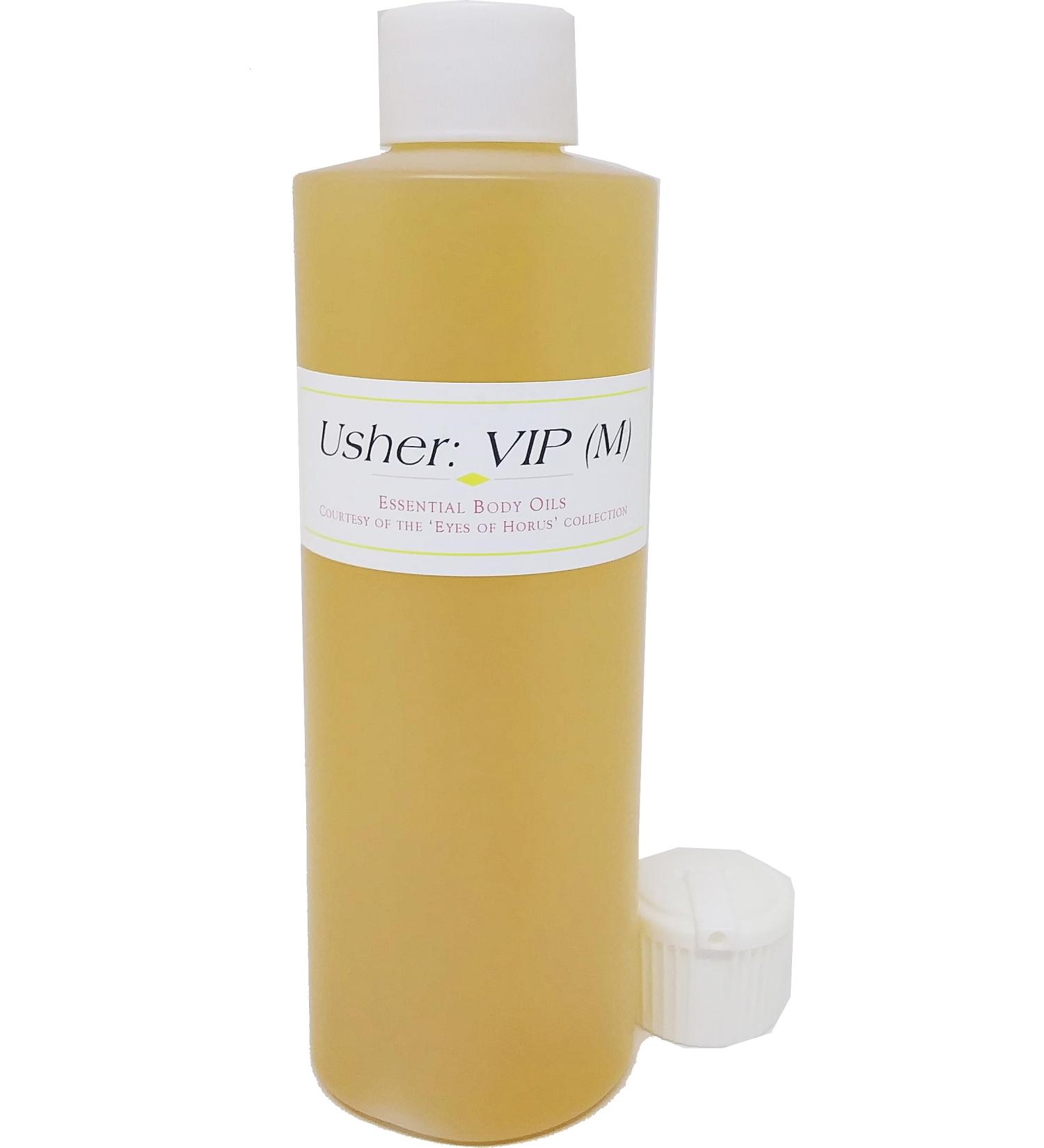 VIP: Usher - Type For Men Scented Body Oil Fragrance Flip Cap - Gold - 8 oz. - ID#25269 8 Fl Oz (Pack of 1)