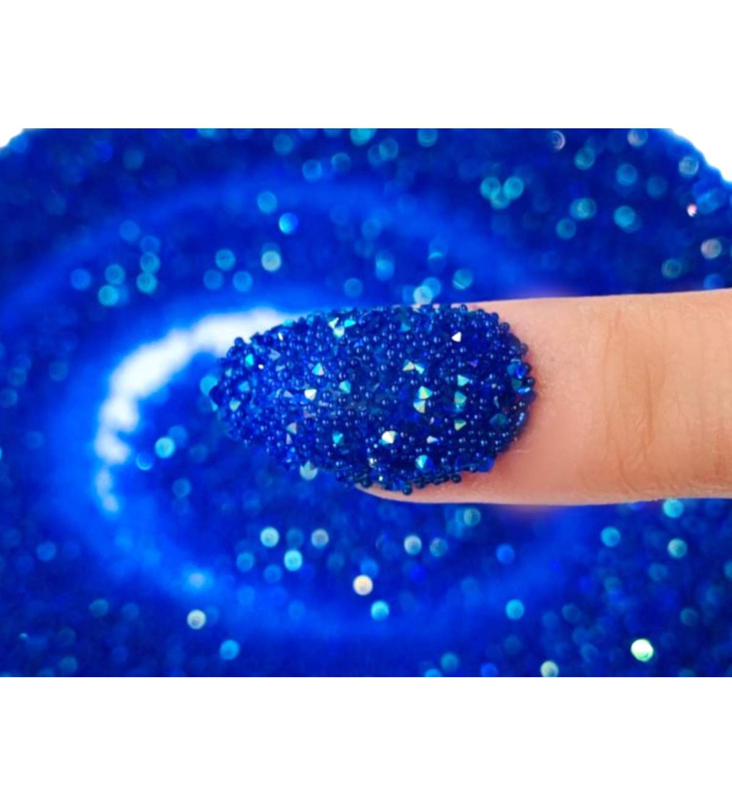 EIMASS Druzy Diamond Dust 3D Nail Art Crystals - Swarovski Alternative Gems (Sapphire AB)