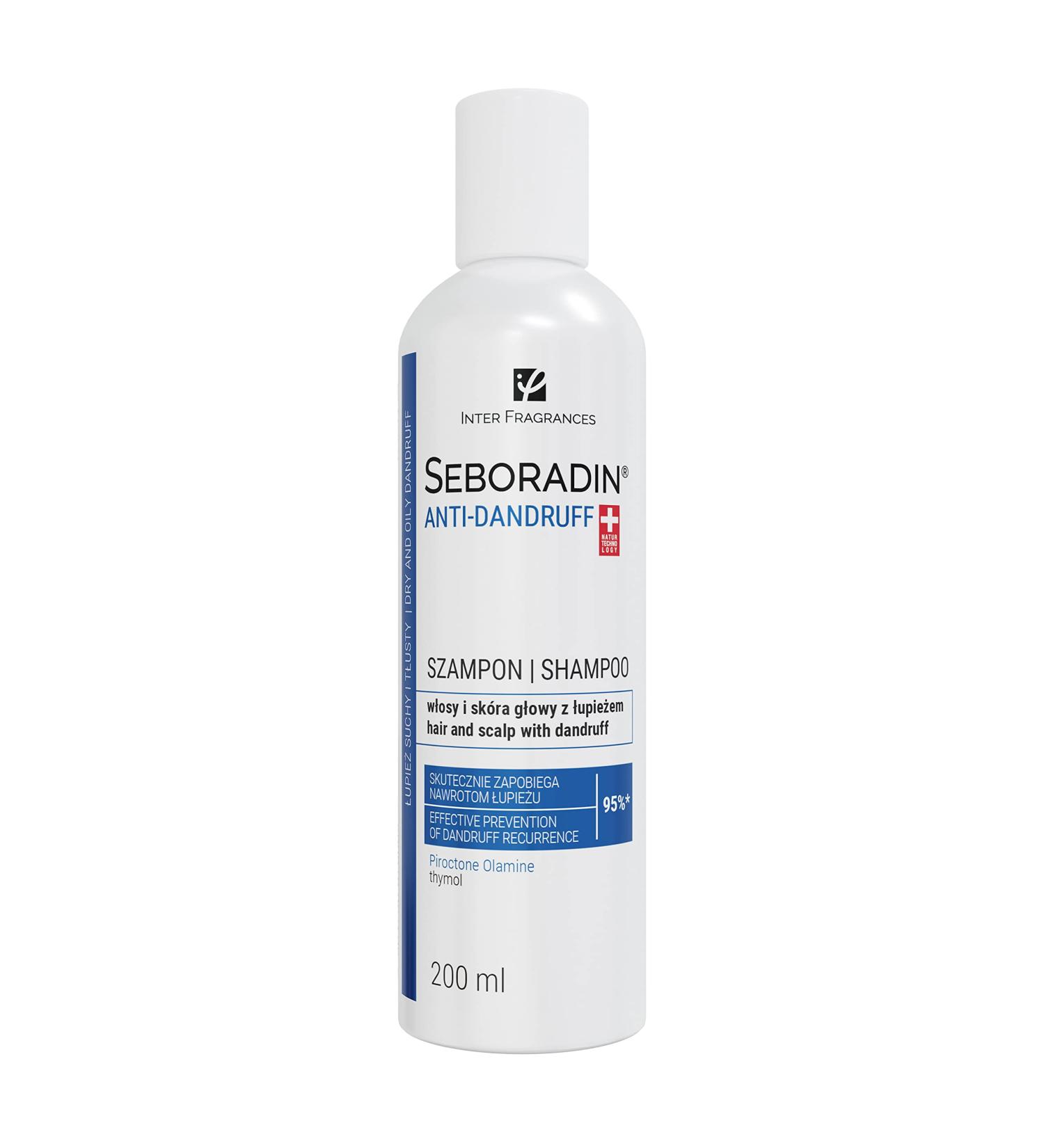 Seboradin Anti-Dandruff Shampoo with Piroctone Olamin and Thymol Effective Prevention and Recurrence of Oily and Dry Dandruff 200 ml - Buy Online on GoSupps.com