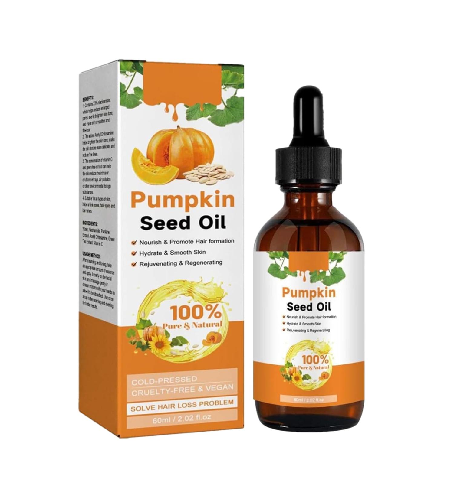  Goowafur Organic pumpkin oil for hair pumpkin seed oil for hair growth eyelashes and eyebrows skin massage hair oil natural organic pumpkin oil against - Buy Online on GoSupps.com