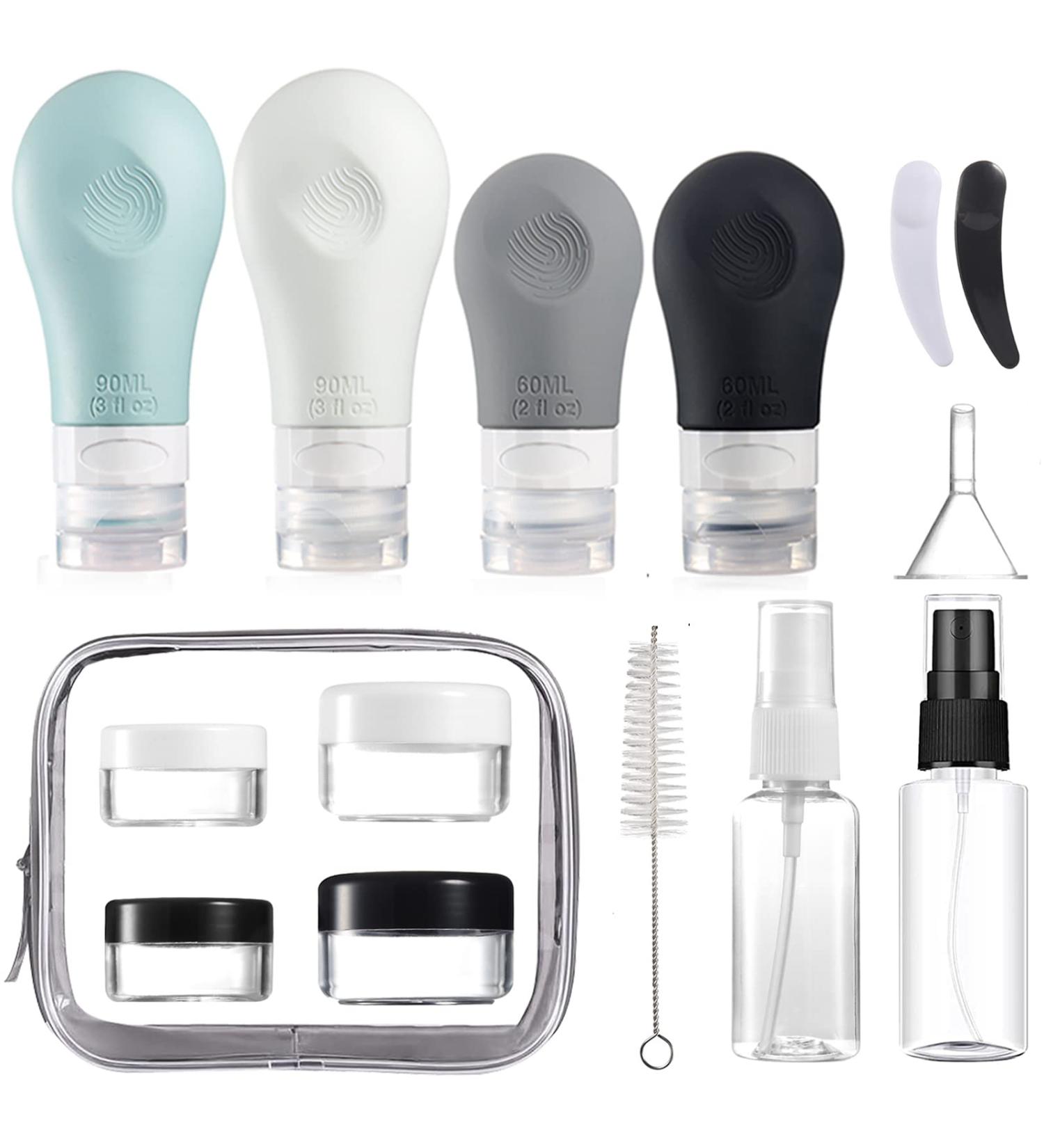 Gemice TSA Approved Travel Bottles - Leak Proof Silicone Squeezable Containers Set (16 Pack) - Grey - Buy Online on GoSupps.com