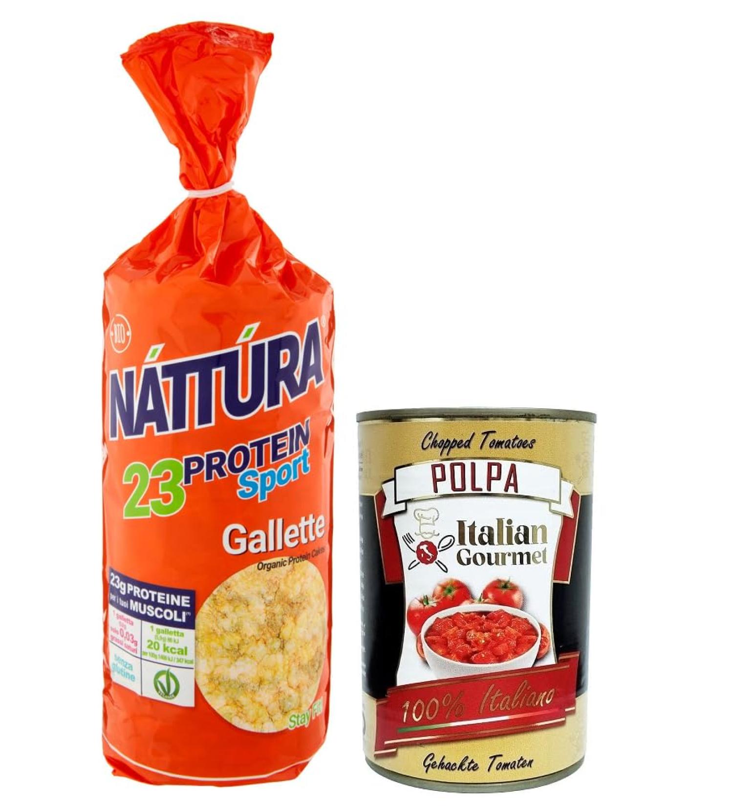 Italian Gourmet E.R. N tt ra Protein Sport Organic Gallette Lentil Cake High Protein Pea Gluten Free 100g + Tomato Pulp 400g - Buy Online on GoSupps.com