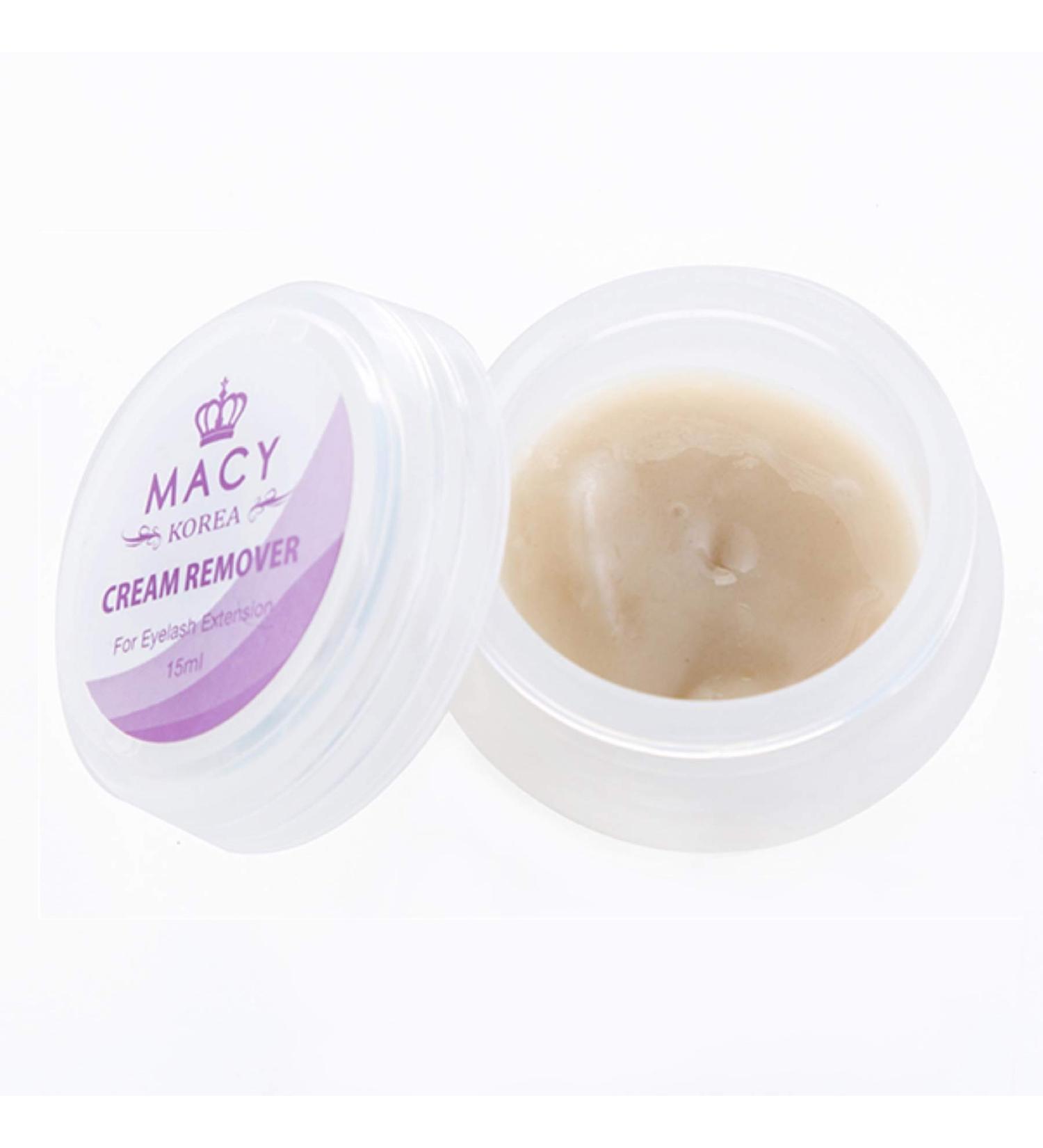 Macy Remover Cream for Eyelash Extensions | Skin-Friendly Eyelash Removal | 15g | White - Buy Online on GoSupps.com