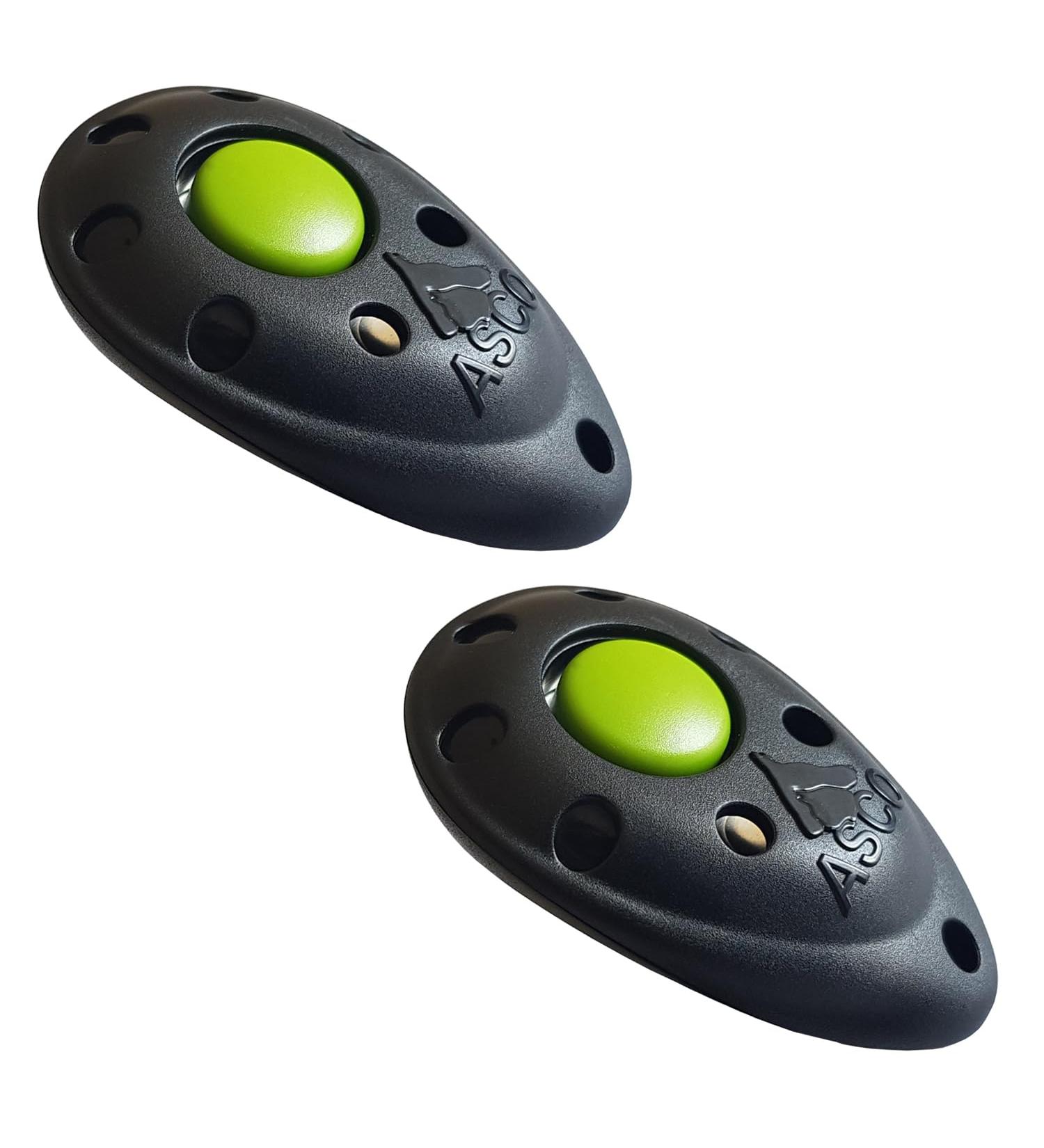 ASCO 2X Premium Clicker for Dog Cat & Horse Training | Professional Clicker | Pack of 2 Black AC01P2X - Ideal for Effective Clicker Training - Buy Online on GoSupps.com