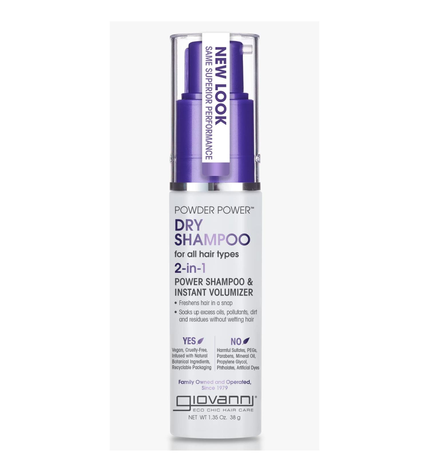 Giovanni Eco Chic Powder Power Dry Shampoo 1.7 oz - Natural Oil Absorbing Formula - Buy Online on GoSupps.com