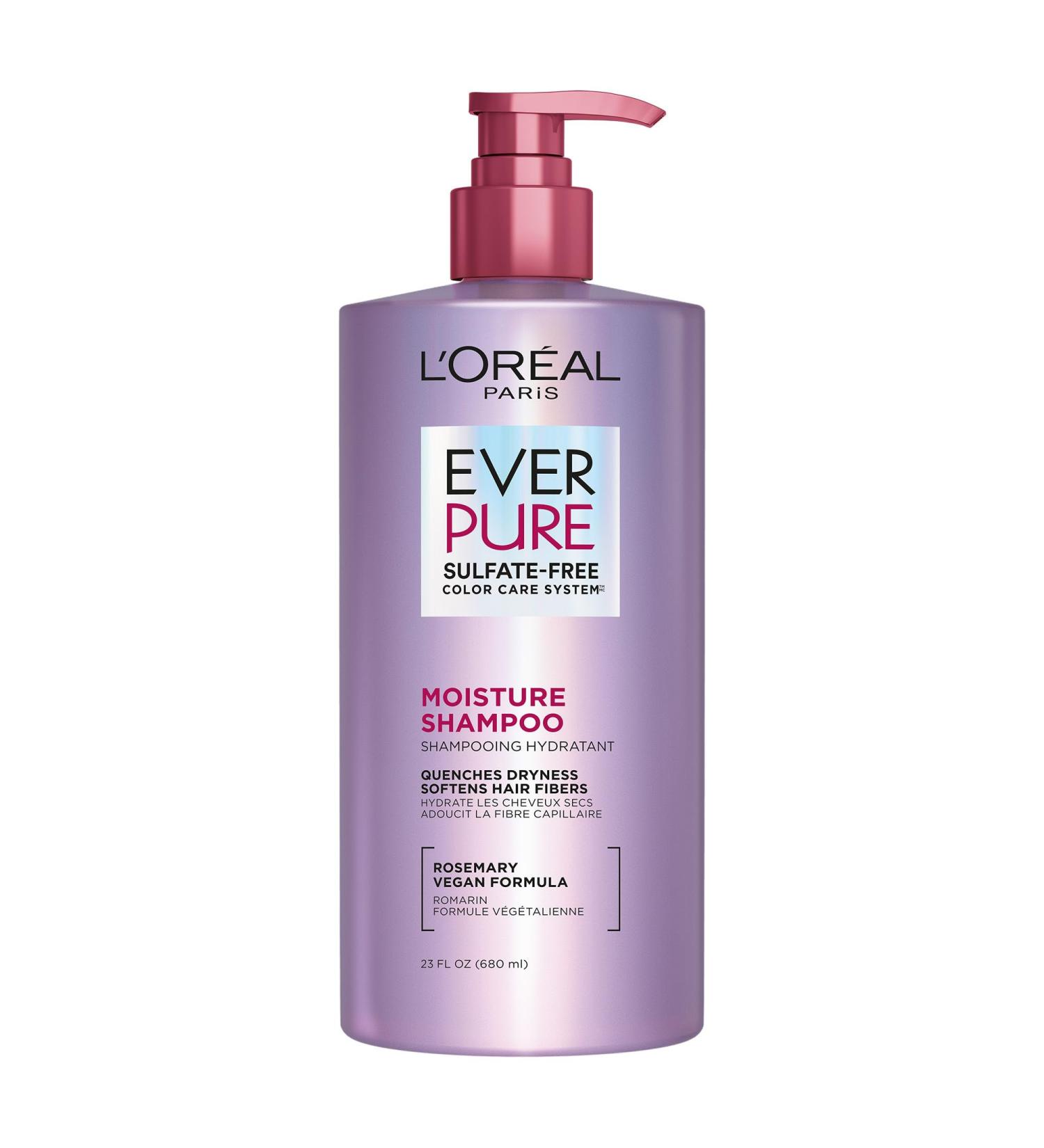 EverPure Sulfate-Free Moisture Vegan Shampoo for Hydrating Dry Colour-Treated Hair Deeply Replenishes for Instant Hydration and Softness With Rosemary 680ml 1 count (Pack of 1) - Buy Online on GoSupps.com