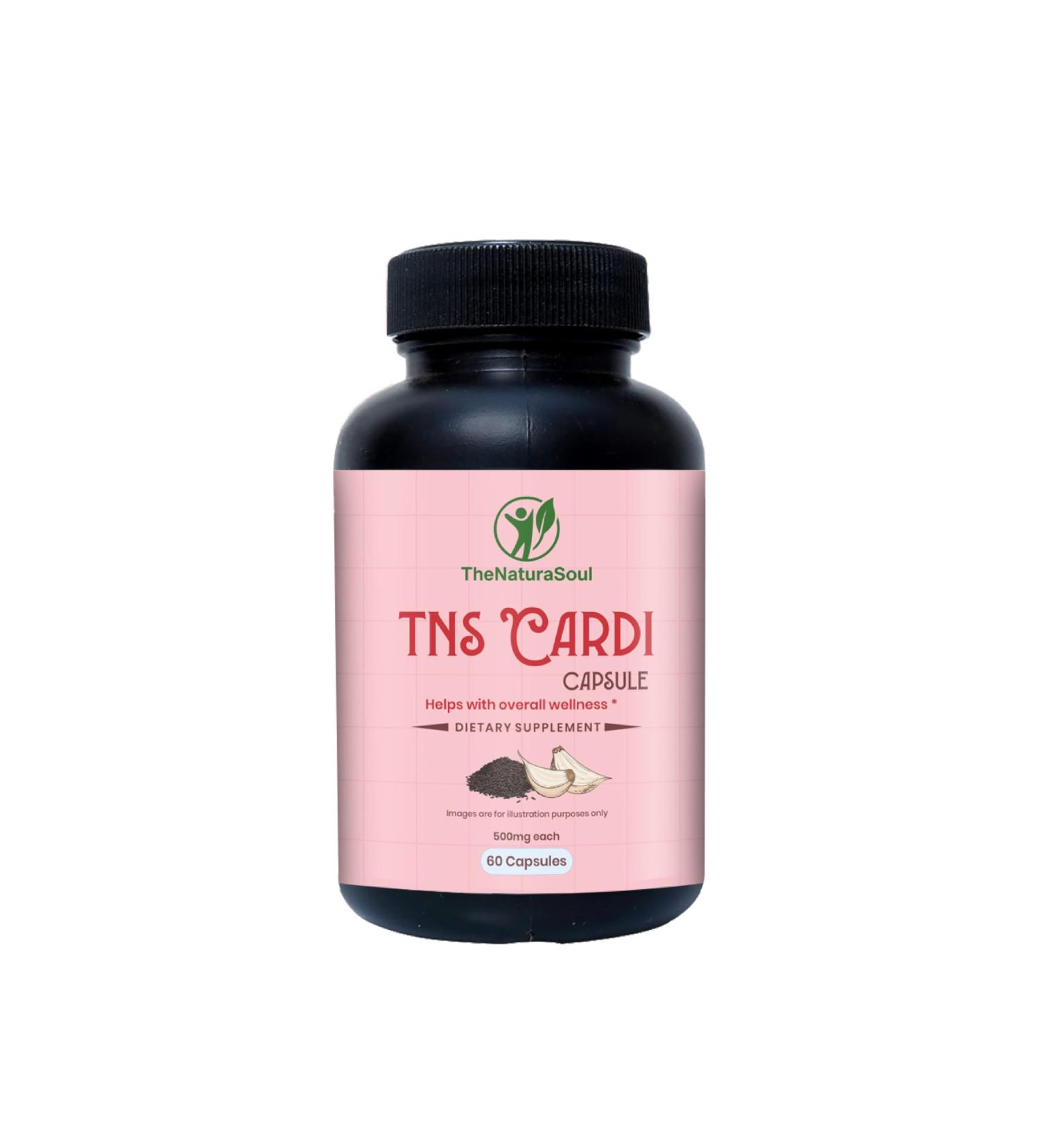 TheNaturaSoul TNS Black Seed & Garlic Capsules - 500mg Herbal Formula for Daily Vitality & Stamina Support - Black Cumin Seed Extract + Garlic Bulb - Wellness Supplement for Men & Women - 60 Capsules - Buy Online on GoSupps.com