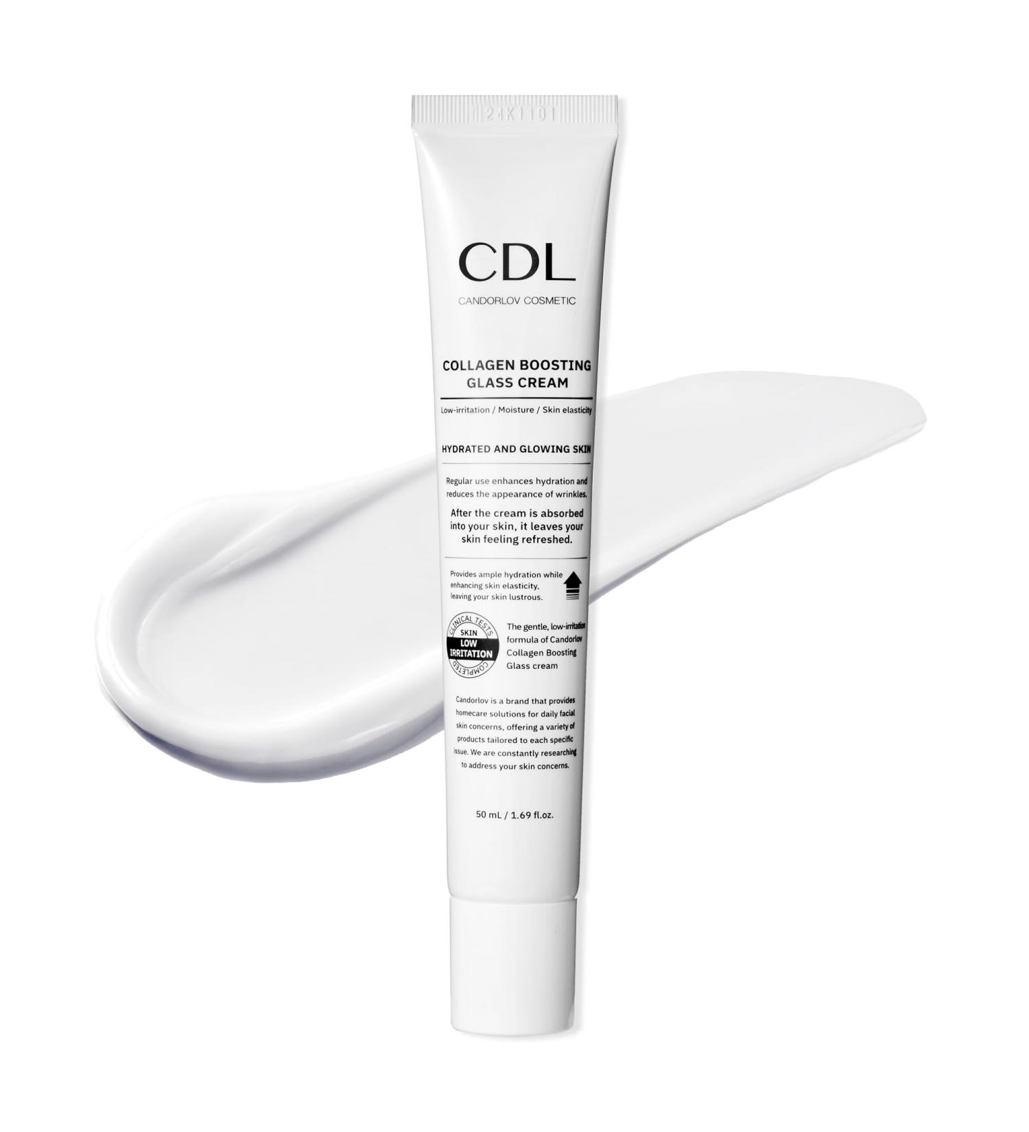 CANDORLOV CDL Collagen Boosting Glass Cream - Glass Skin 72 HR Moisturizer with PDRN & Hyaluronic Acid - Firming Instant Elasticity Improving Korean Skin Care for All Skin Types 1.69 fl. oz. - Buy Online on GoSupps.com