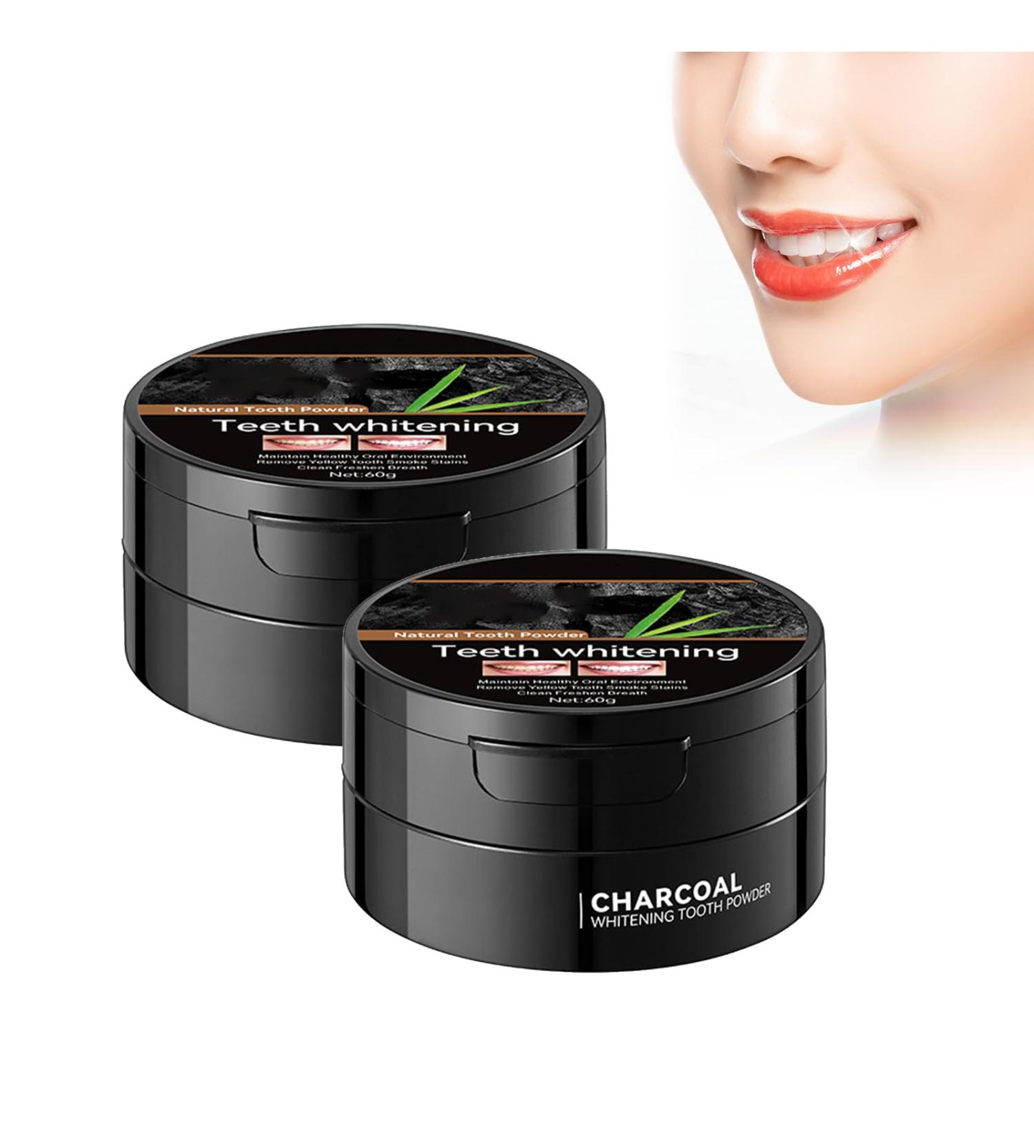  Hppsctink 2pcs Teeth Whitening Powder Whitening Charcoal Powder Tartar Remover Fresh Breath 2pcs*60g - Buy Online on GoSupps.com