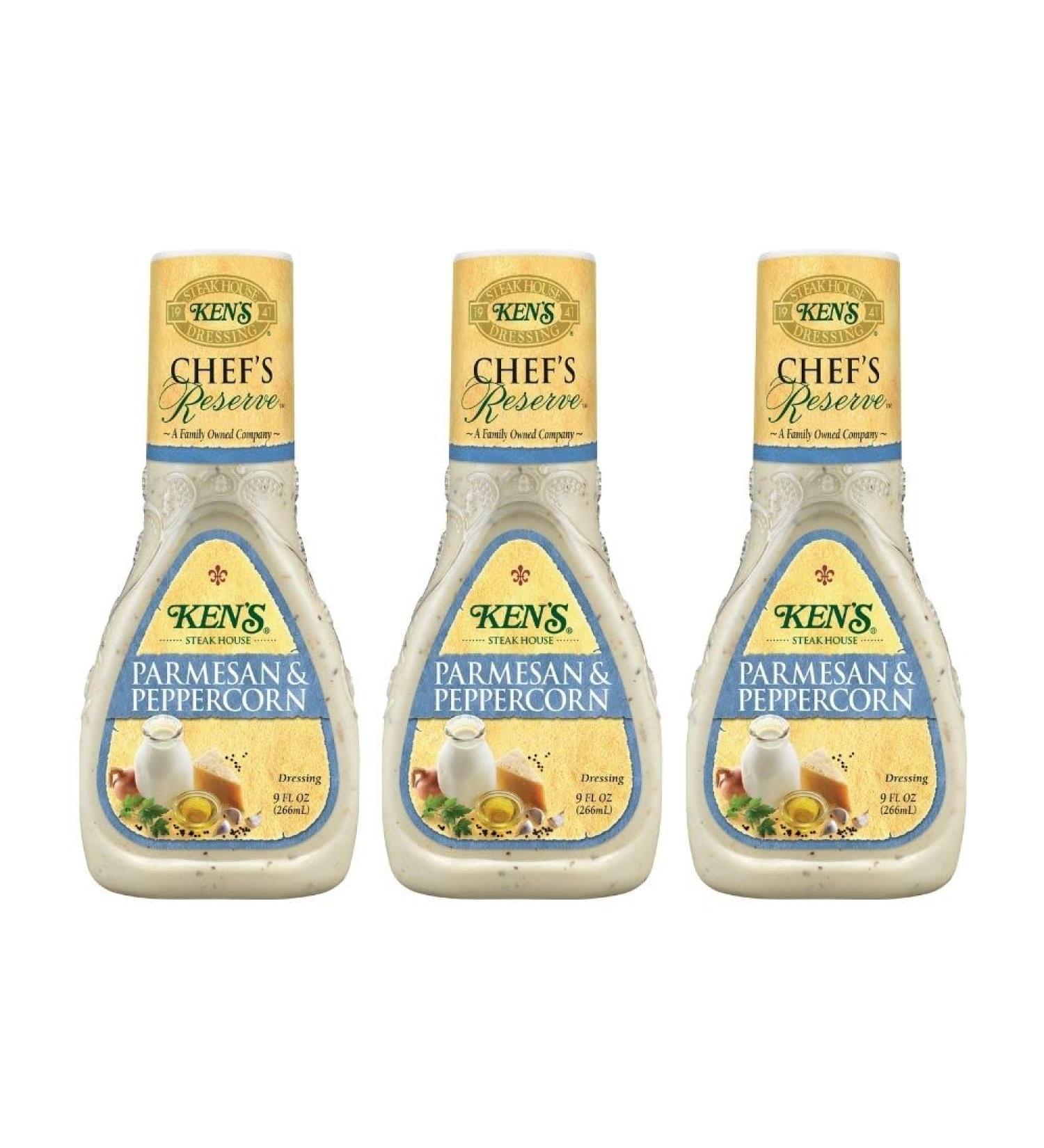 Ken's Steak House Chef's Reserve Parmesan Peppercorn Dressing 9 oz - Pack of 3 - Buy Online on GoSupps.com