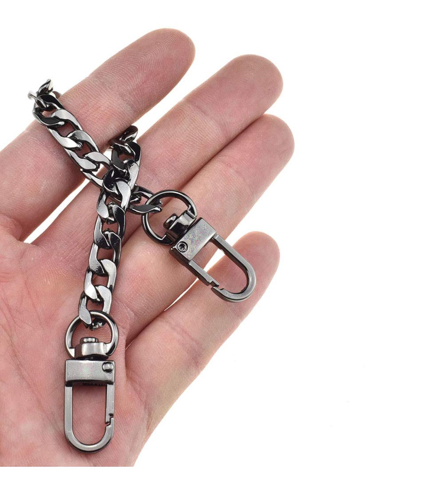 HAHIYO Mini Pochette Purse Chain Strap Slim Wide 7mm for LV Length 7.9 Inches Extra Thick 2.6mm Shiny Black for Handbag Wallet Clutch Comfortable Flat Metal Strap 1 Pack Black 7.9 Inches Length - Buy Online on GoSupps.com