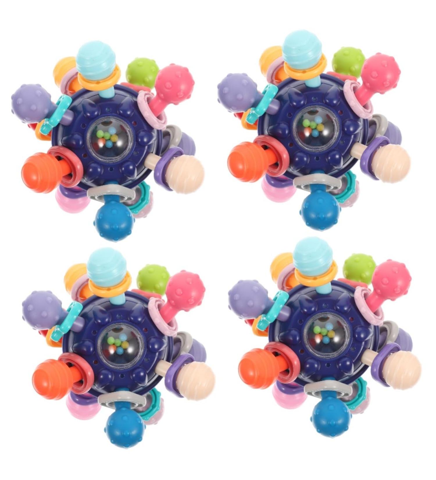 Toyvian Baby Toys - 4-Piece Manhattan Fangball Gift Set | Handcrafted Plastic Chewing Bath Toys for Infants | International Shipping Available - Buy Online on GoSupps.com