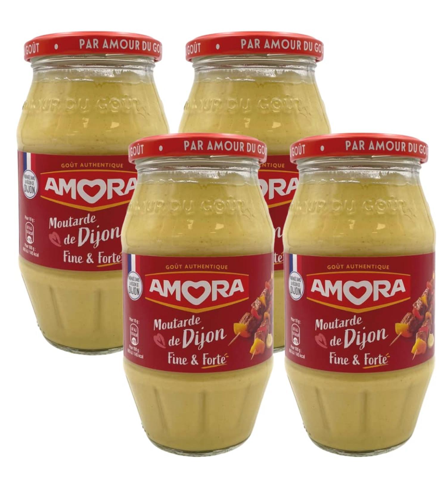 Amora Dijon Mustard 430g x 4 - Buy Online on GoSupps.com
