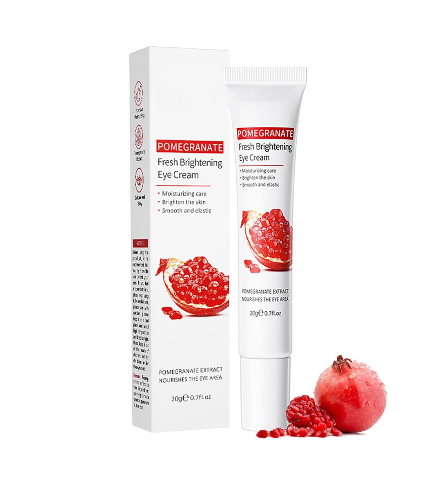 Pomegranate Eye Cream Anti Aging - Eye Cream for Dark Circles and Puffy Eyes - Moisturize Hydrate Eye Contour Area Lock Water - Firm Lift Reduce Dullness Fade Fine Line Smooth Skin Restore Elasticity - Buy Online on GoSupps.com
